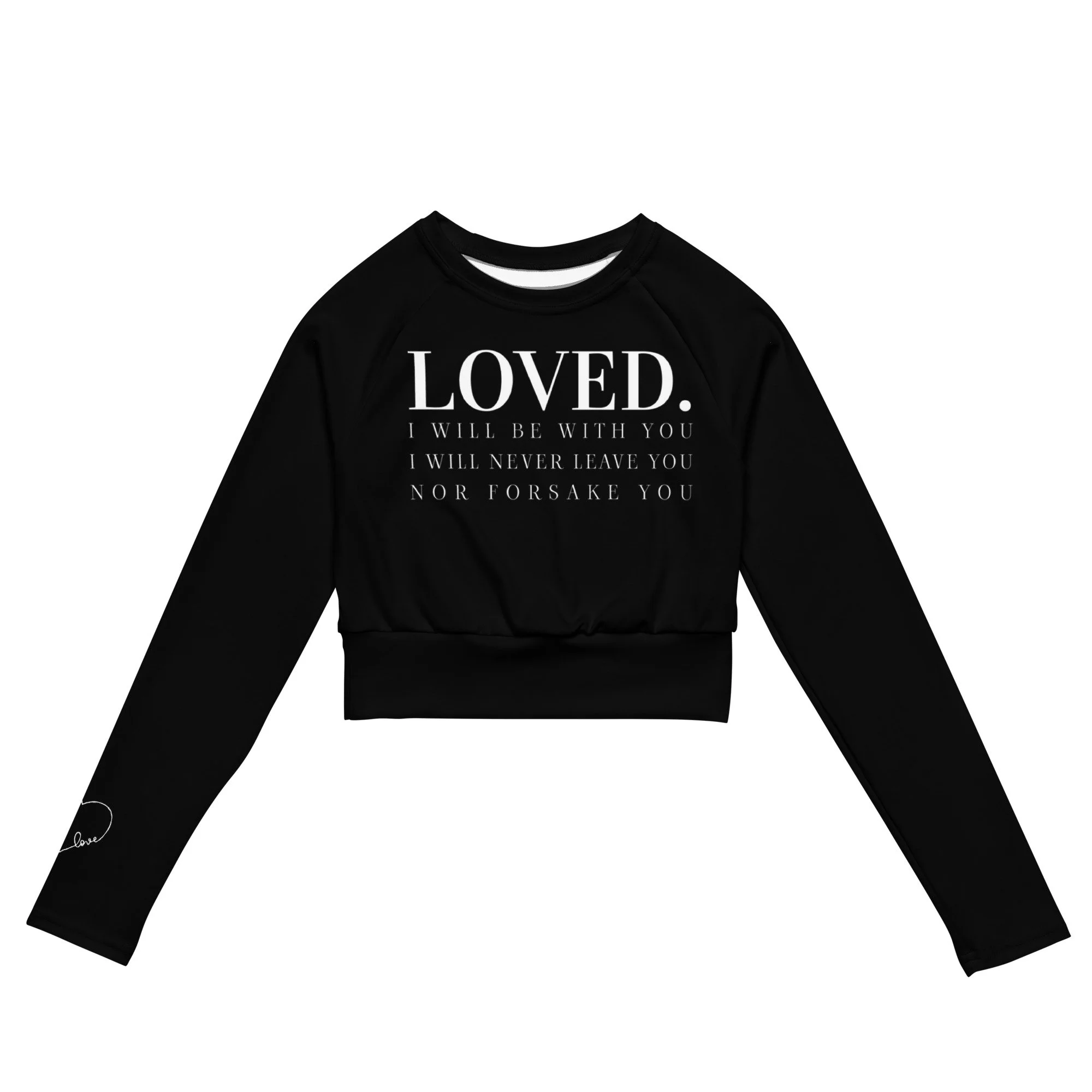 Women's Long-sleeve Crop Top | I Will Be With You