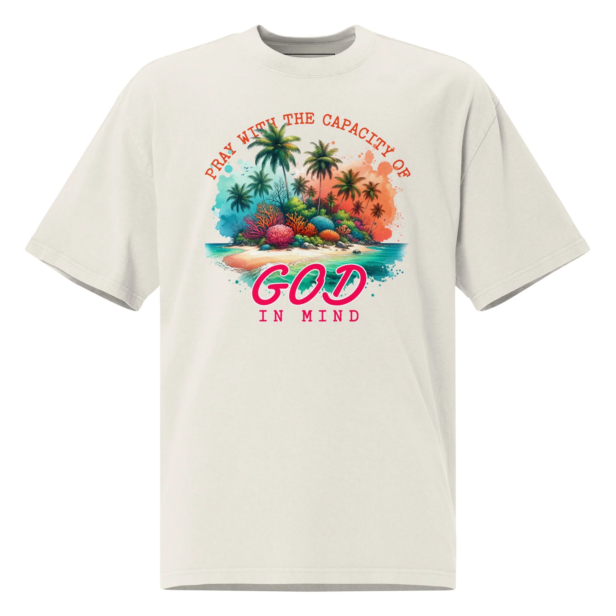 Oversized Faded T-shirt | AS Colour | Capacity of God (Beach)