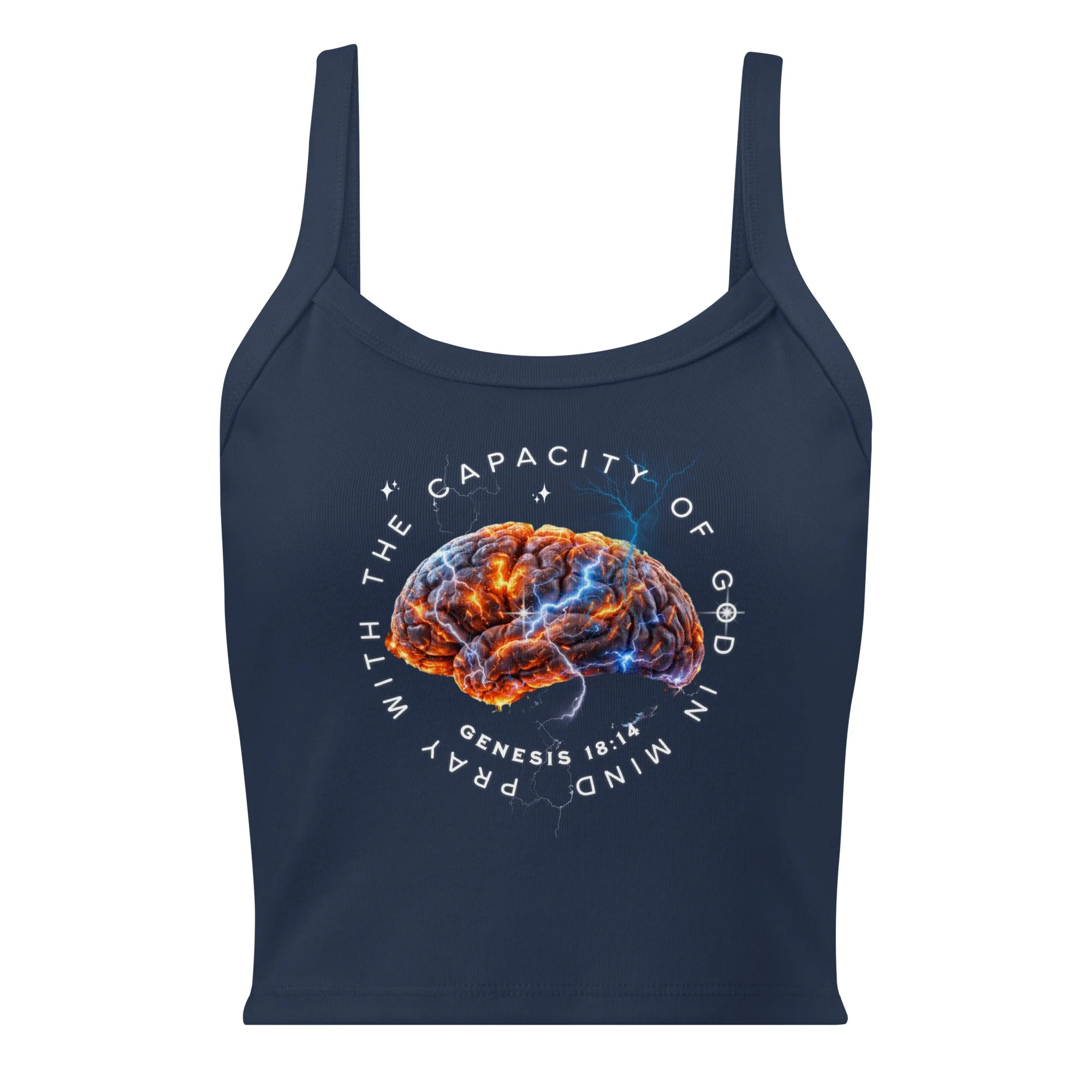 Women's Micro-rib Tank Top | Bella + Canvas | Capacity of God (Brain)