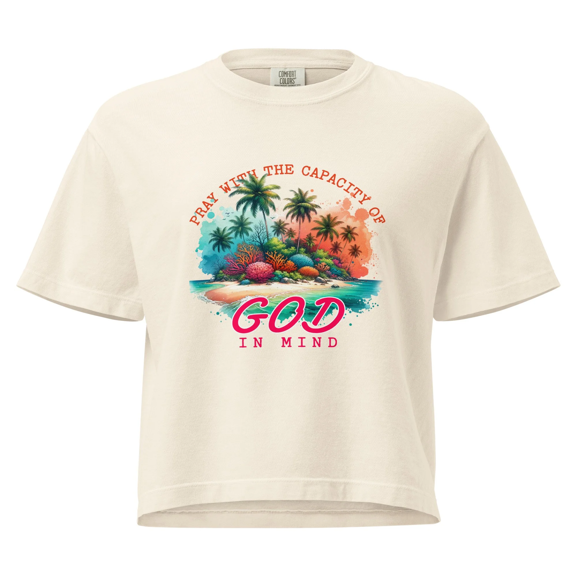 Women's Heavyweight Boxy T-shirt | Comfort Colors | Capacity of God (Beach)