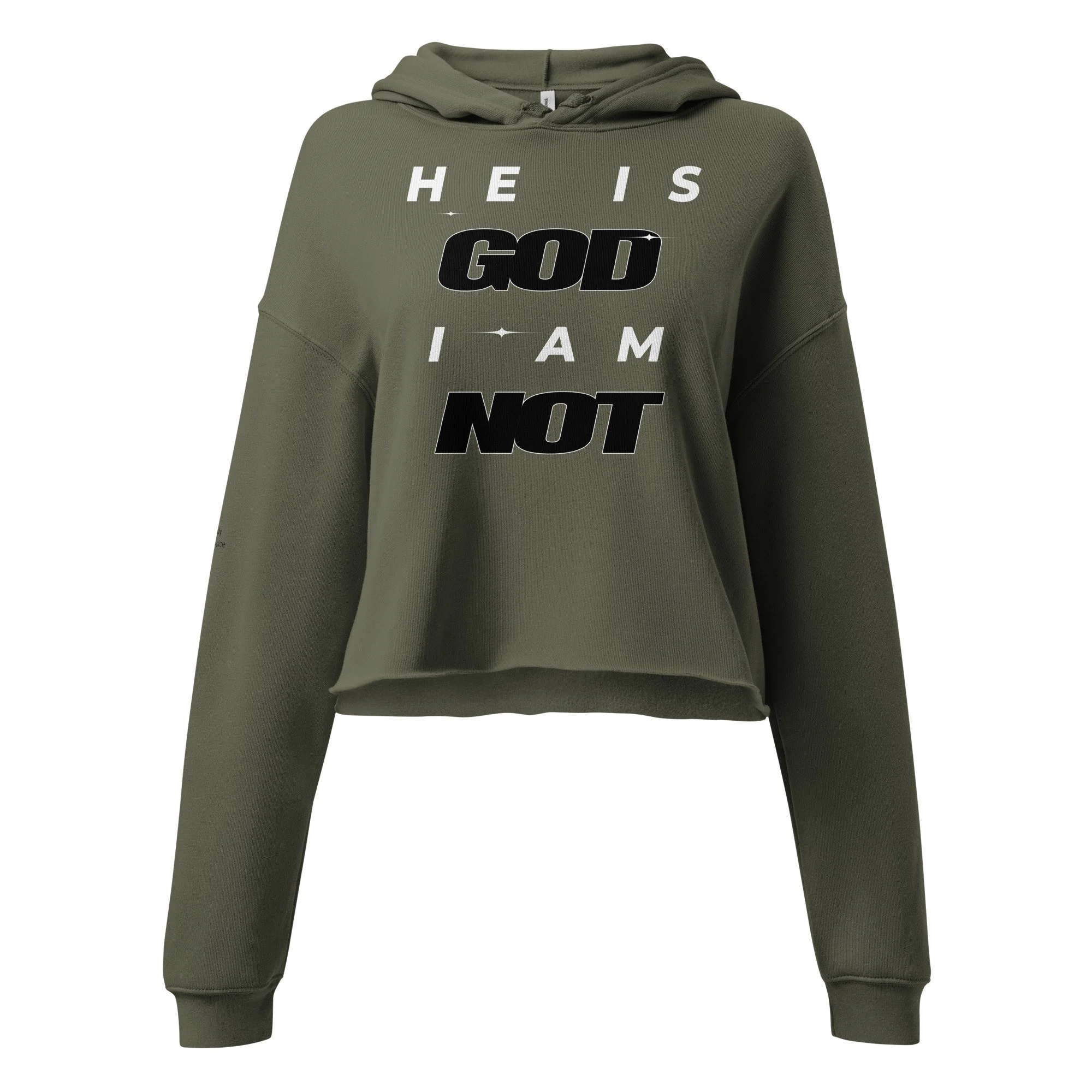 Women's Fleece Crop Hoodie | Bella + Canvas | He is God