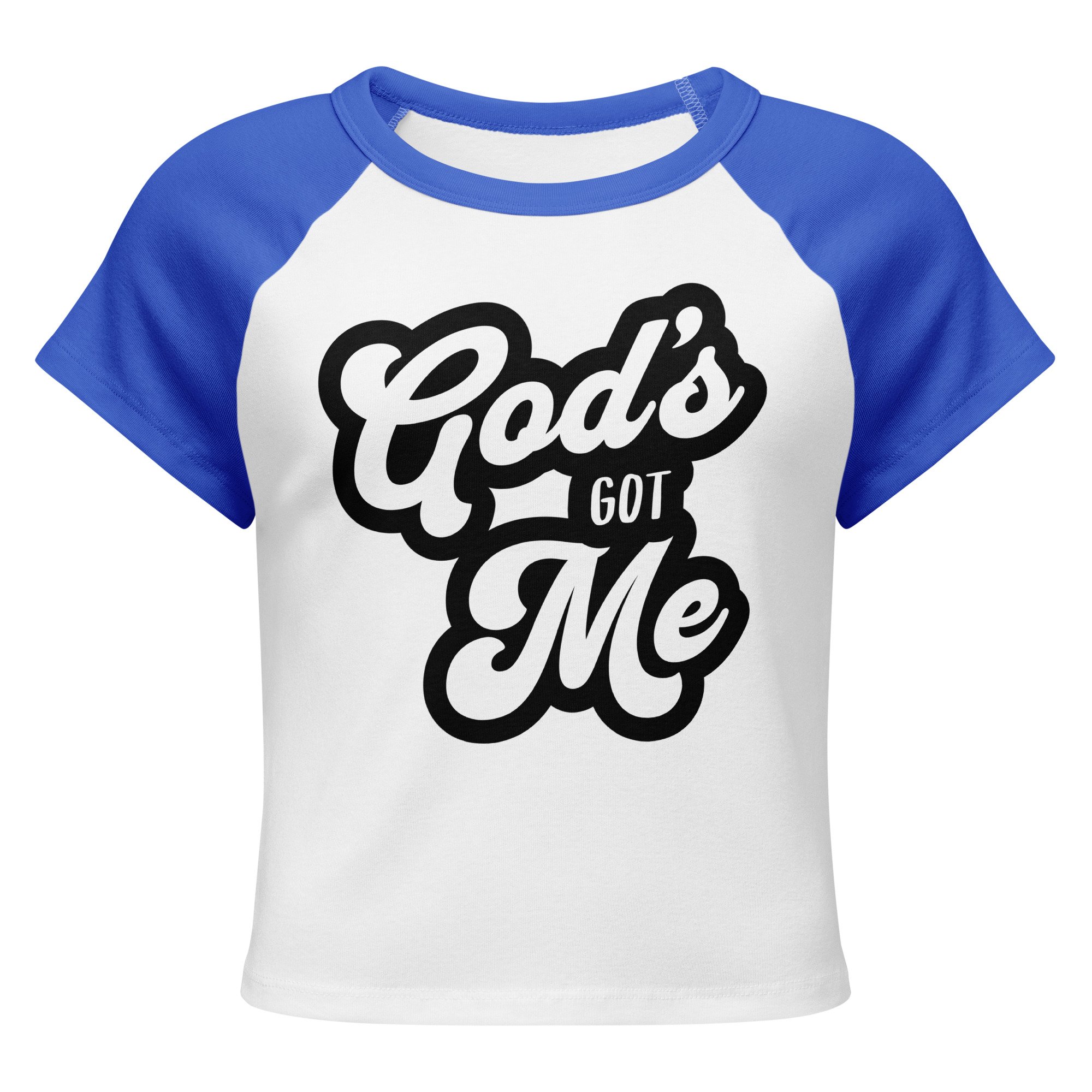 Women’s Micro Rib Raglan Baby Tee | God's Got Me