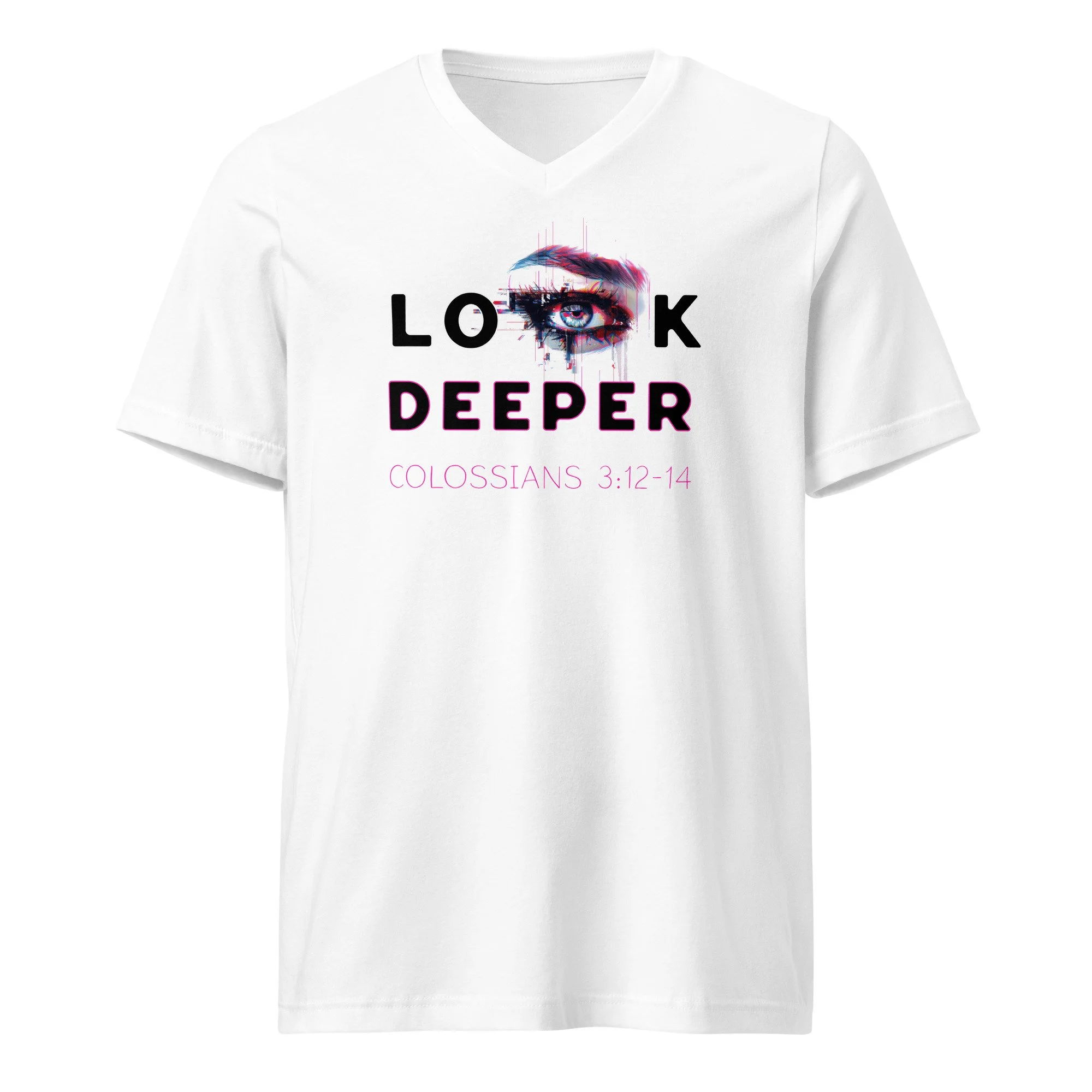 Unisex V-neck T-shirt | Bella + Canvas | Look Deeper