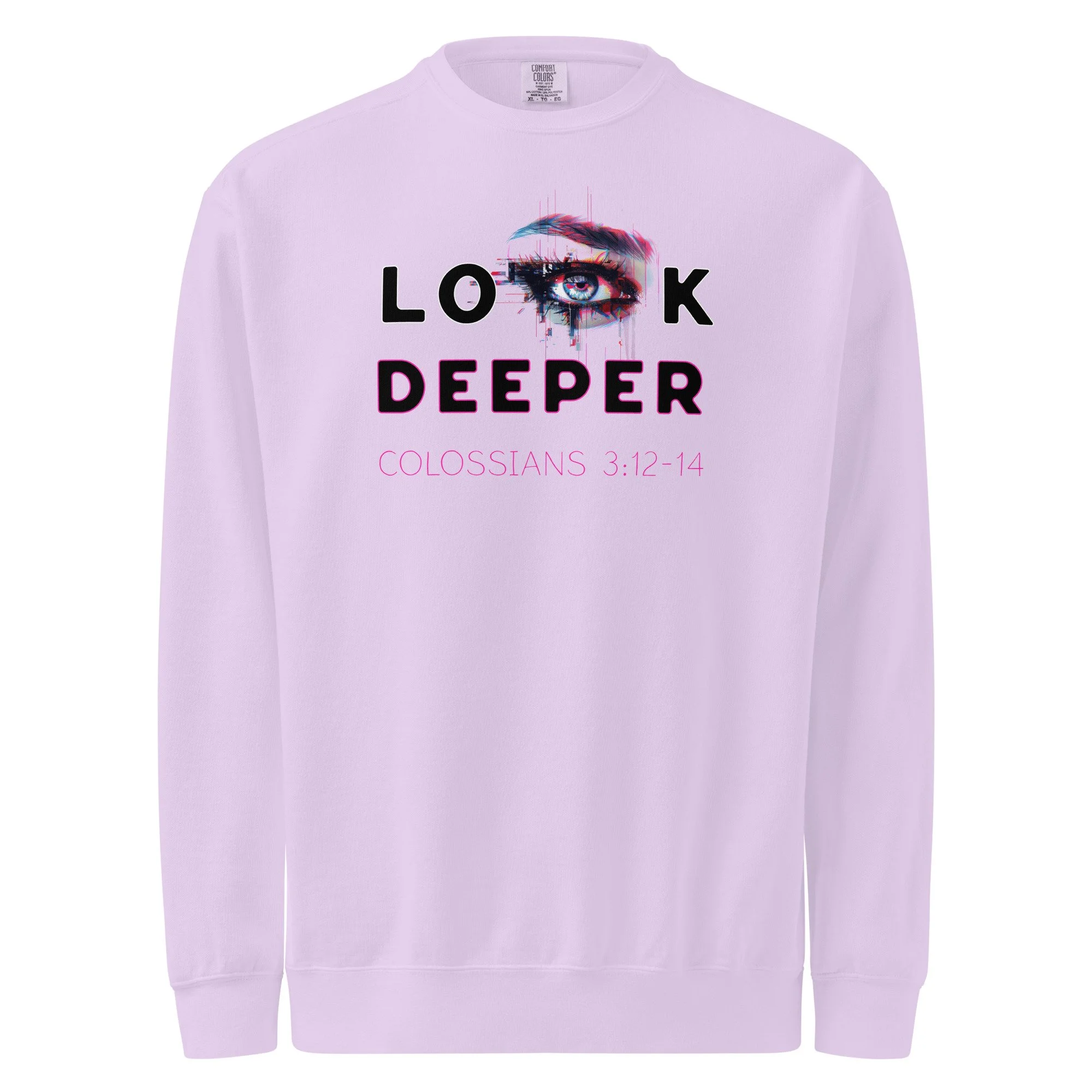 Unisex Vintage Washed Sweatshirt | Comfort Colors | Look Deeper
