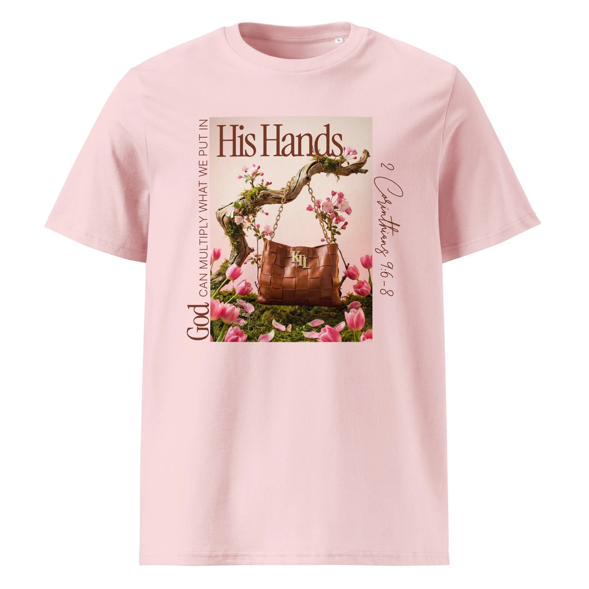 Unisex Organic Ribbed Neck T-shirt | Stanley/Stella | God Can Multiply (Flowers)