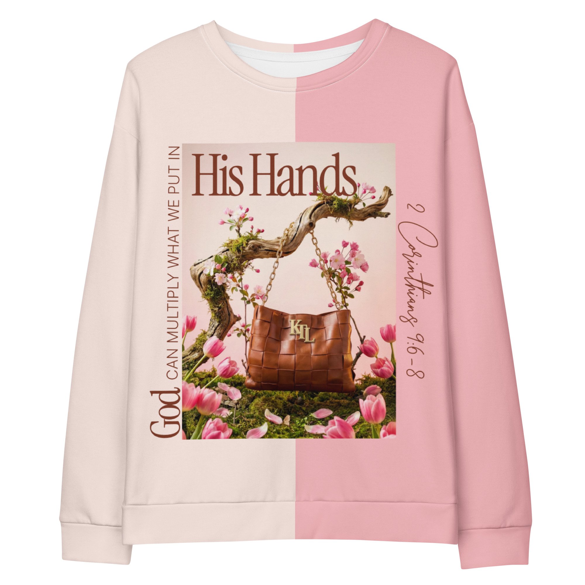 Unisex Cotton Sweatshirt | God Can Multiply (Flowers)