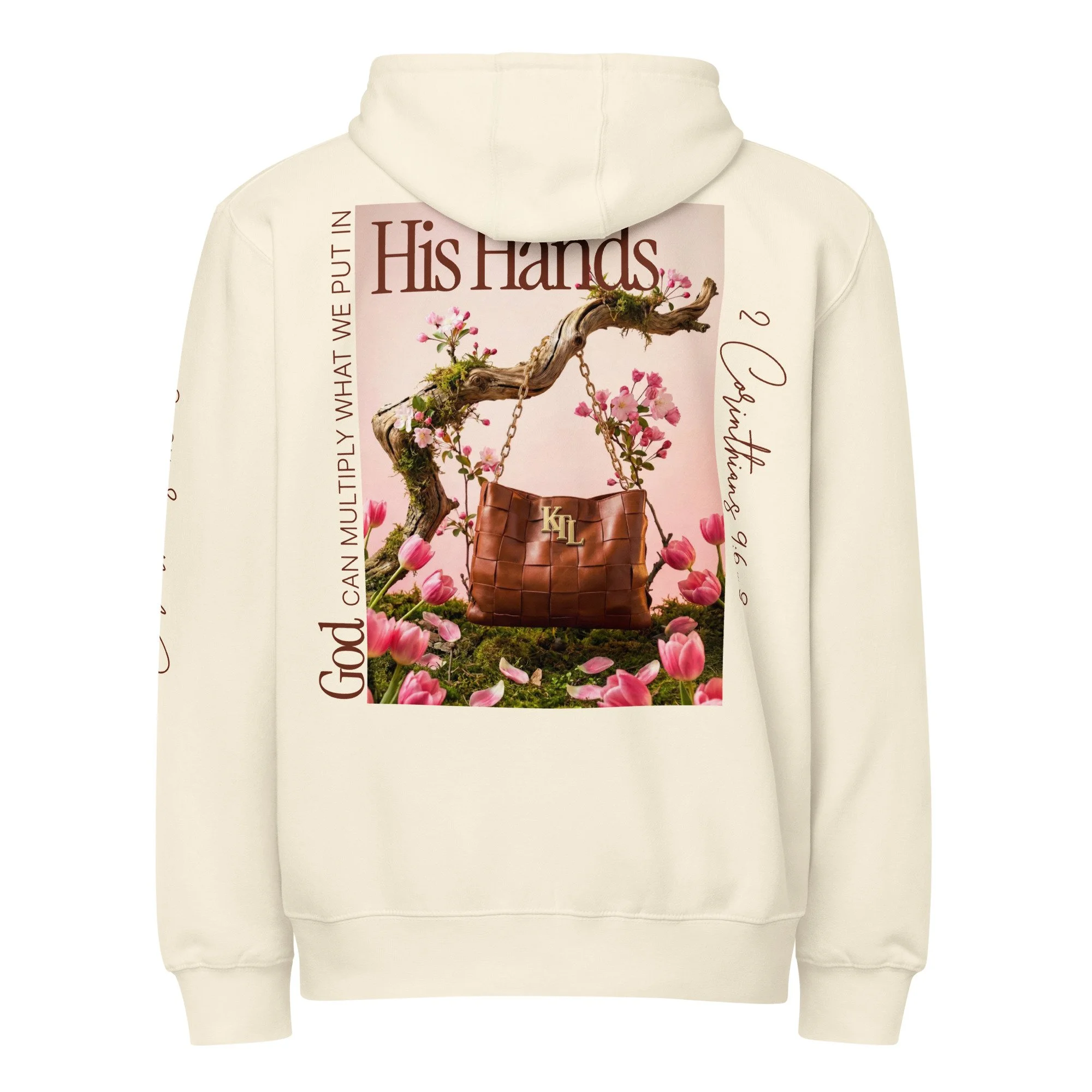Unisex Premium Full zip Hoodie | Lane Seven | God Can Multiply (Flowers)