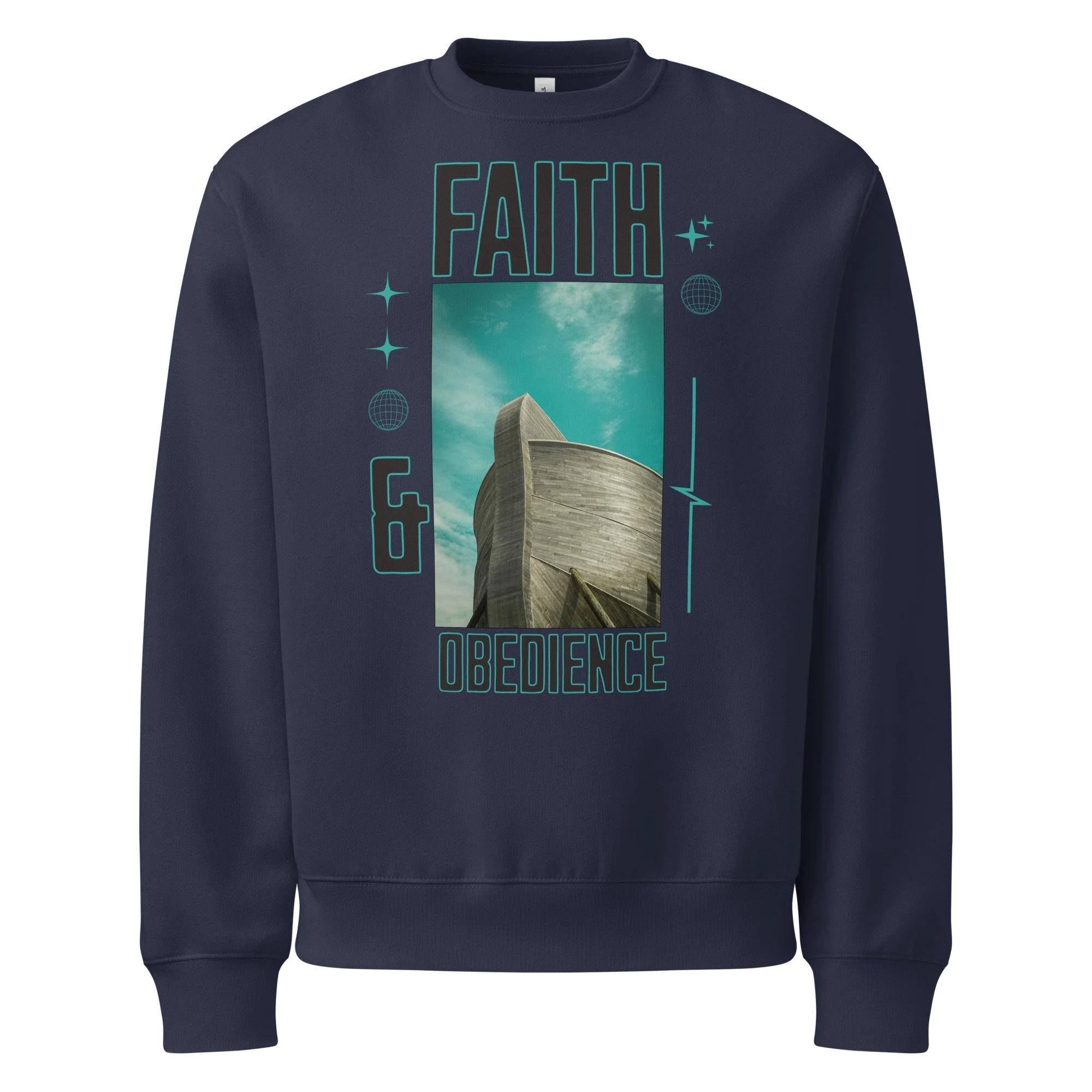 Unisex Oversized Heavyweight Sweatshirt | Bella + Canvas | Faith & Obedience
