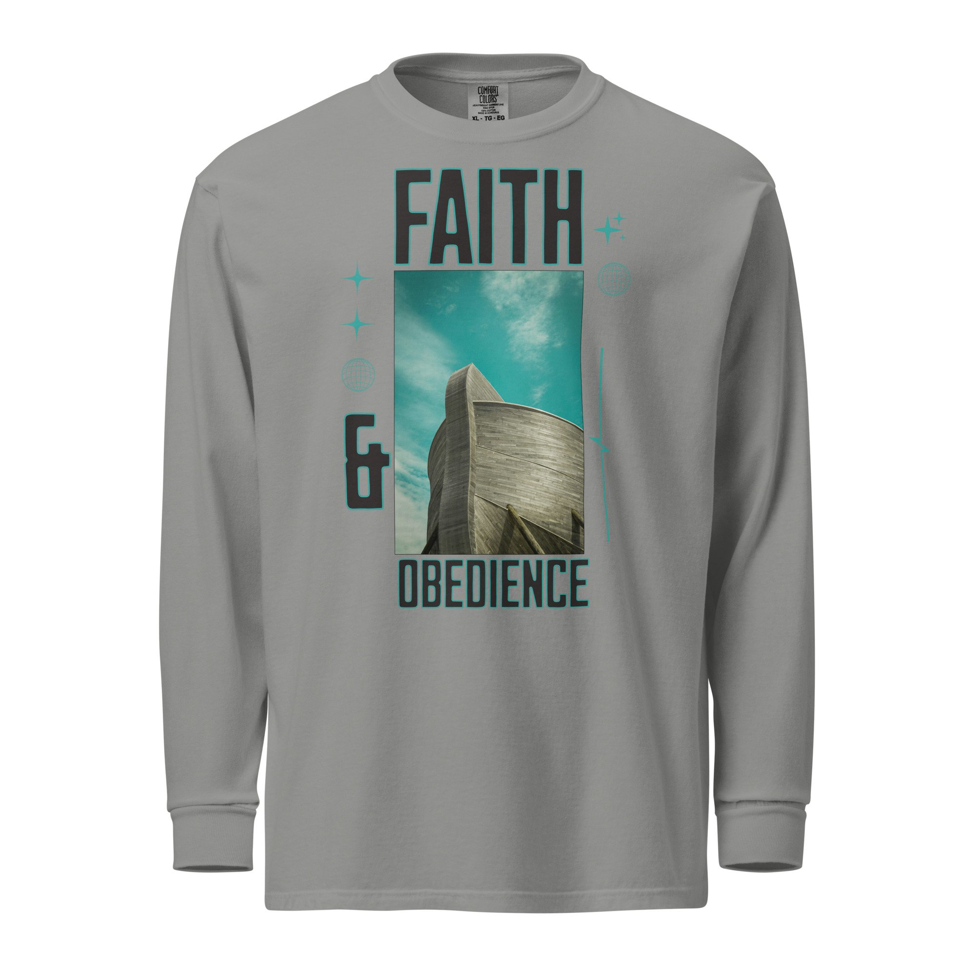 Unisex Heavyweight Long-sleeve Shirt | Comfort Colors | Faith & Obedience