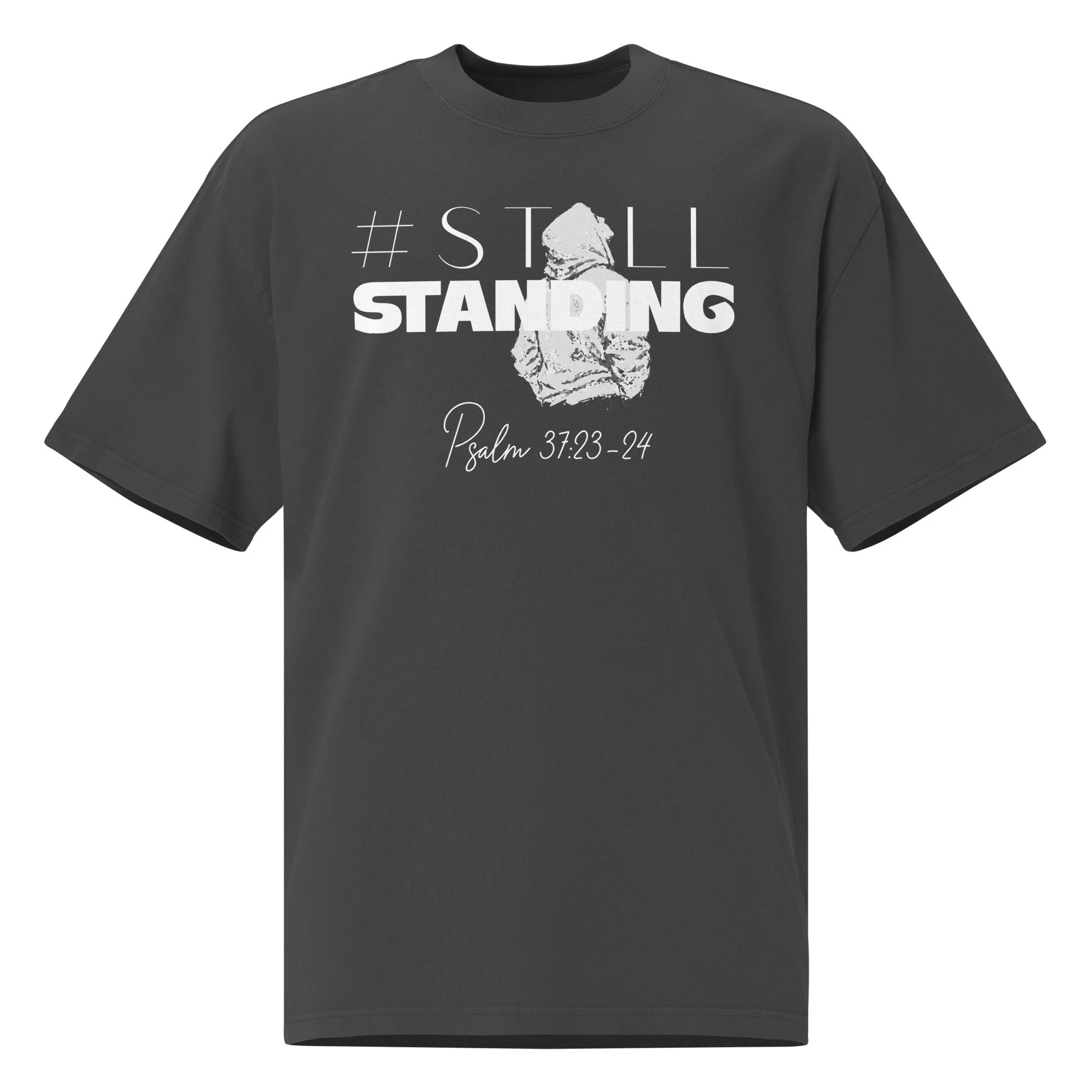 Oversized Faded T-shirt | AS Colour | #StillStanding (Faded Black)