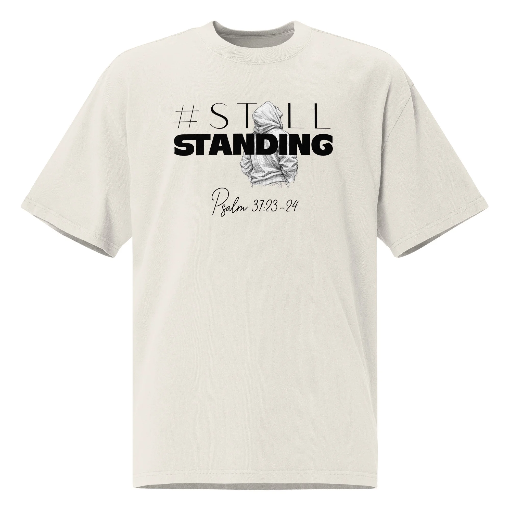 Oversized Faded T-shirt | AS Colour | #StillStanding (Faded Bone)