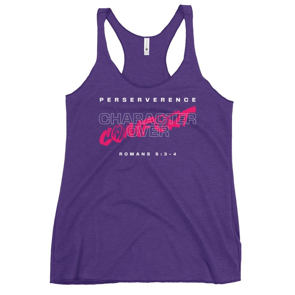 Women's Racerback Tank | Character over Comfort