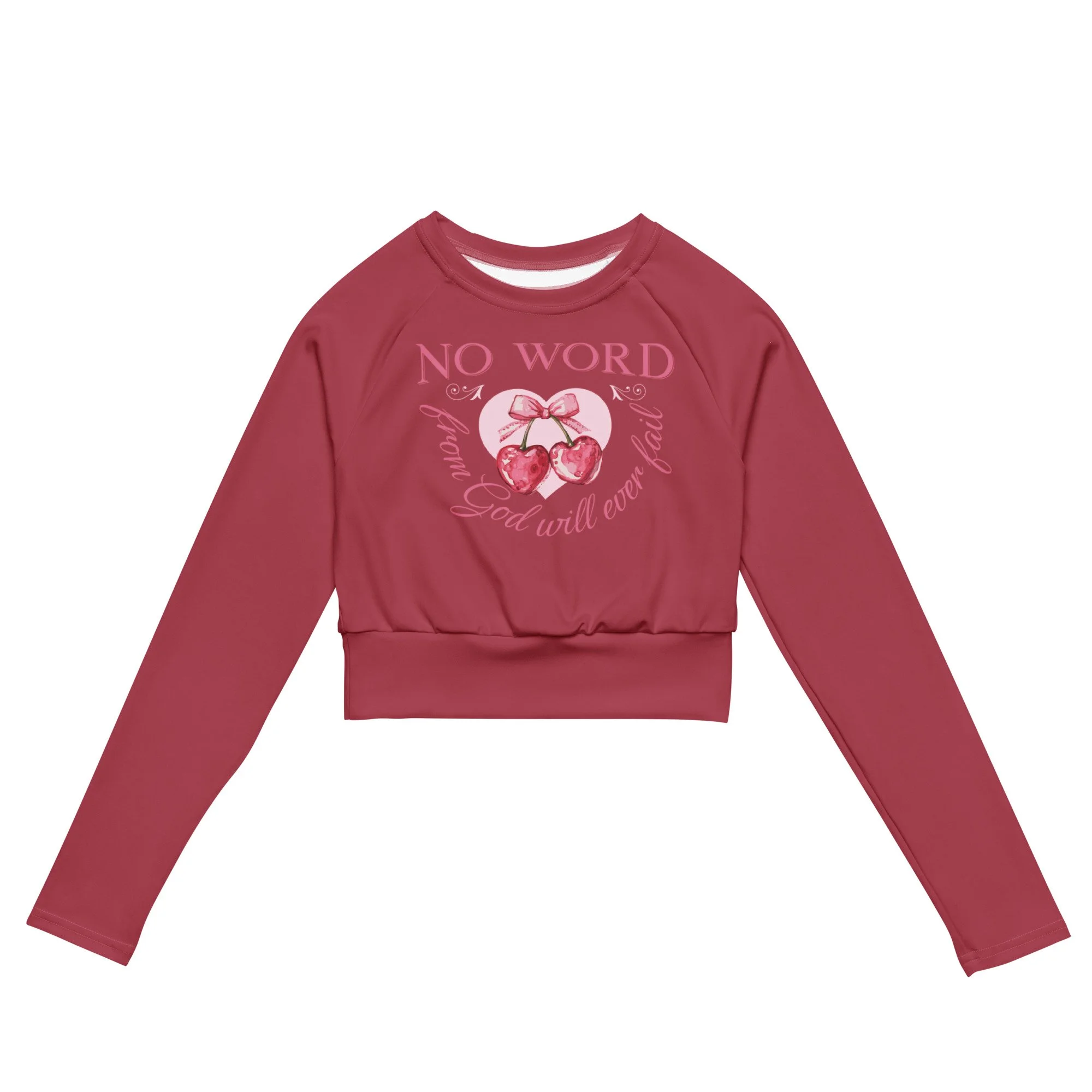 Women's Long-sleeve Crop Top | No Word