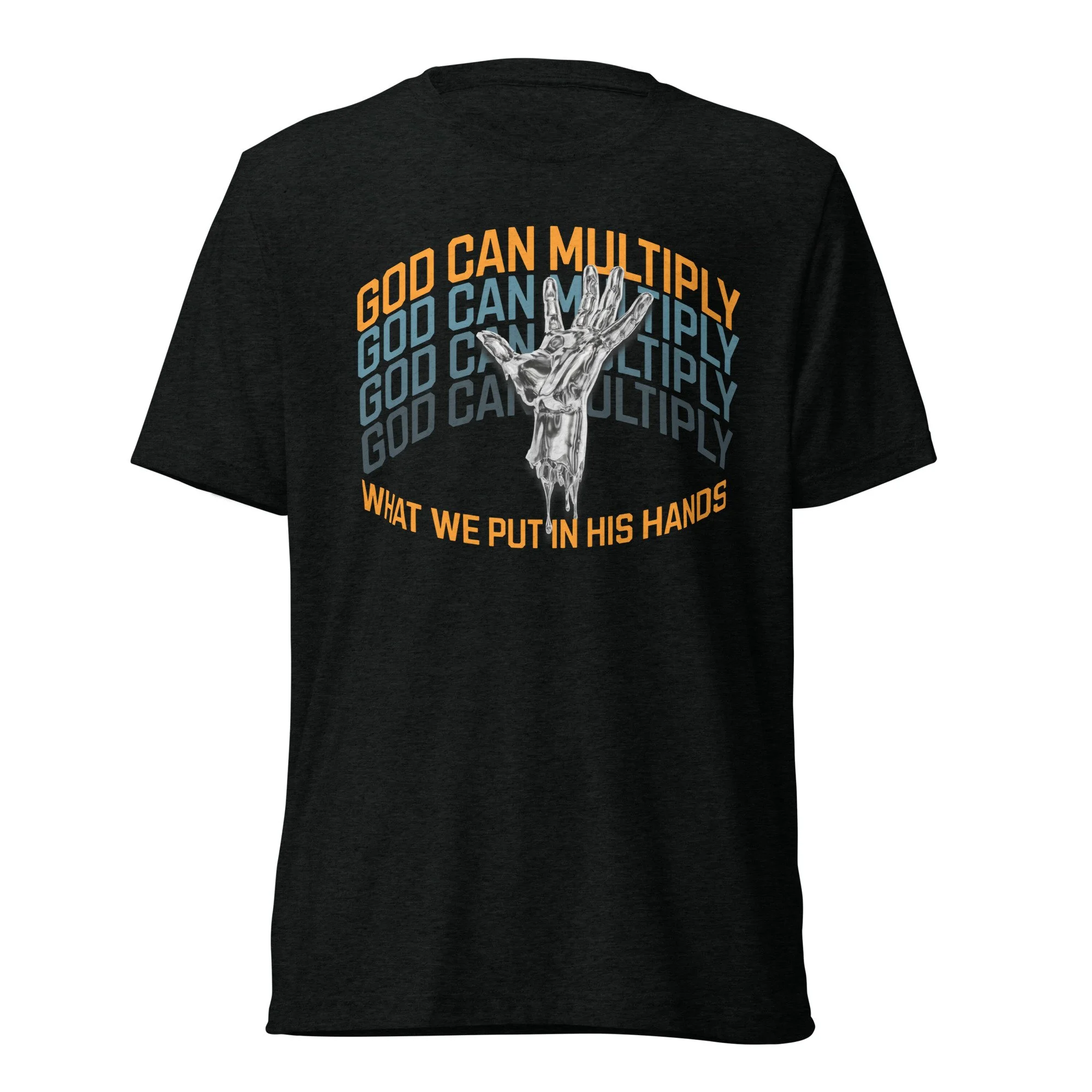Unisex Lightweight Tri-Blend T-shirt | Bella + Canvas | God Can Multiply (Hand)