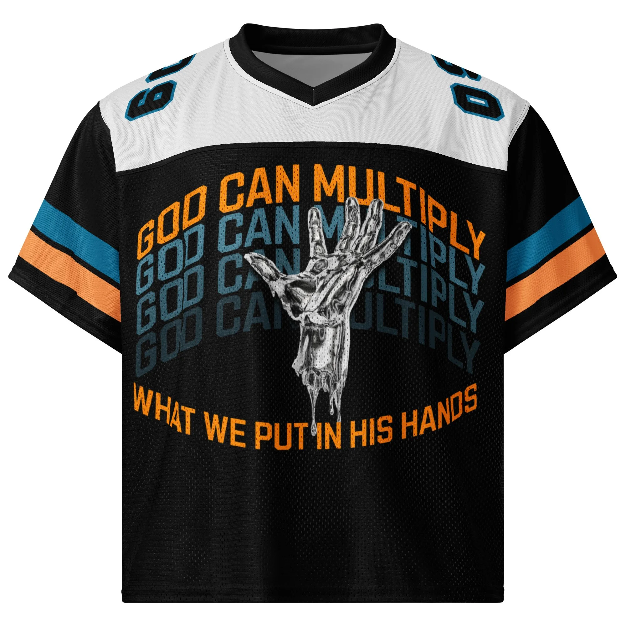 Boxy Football Jersey | God Can Multiply (Hand)