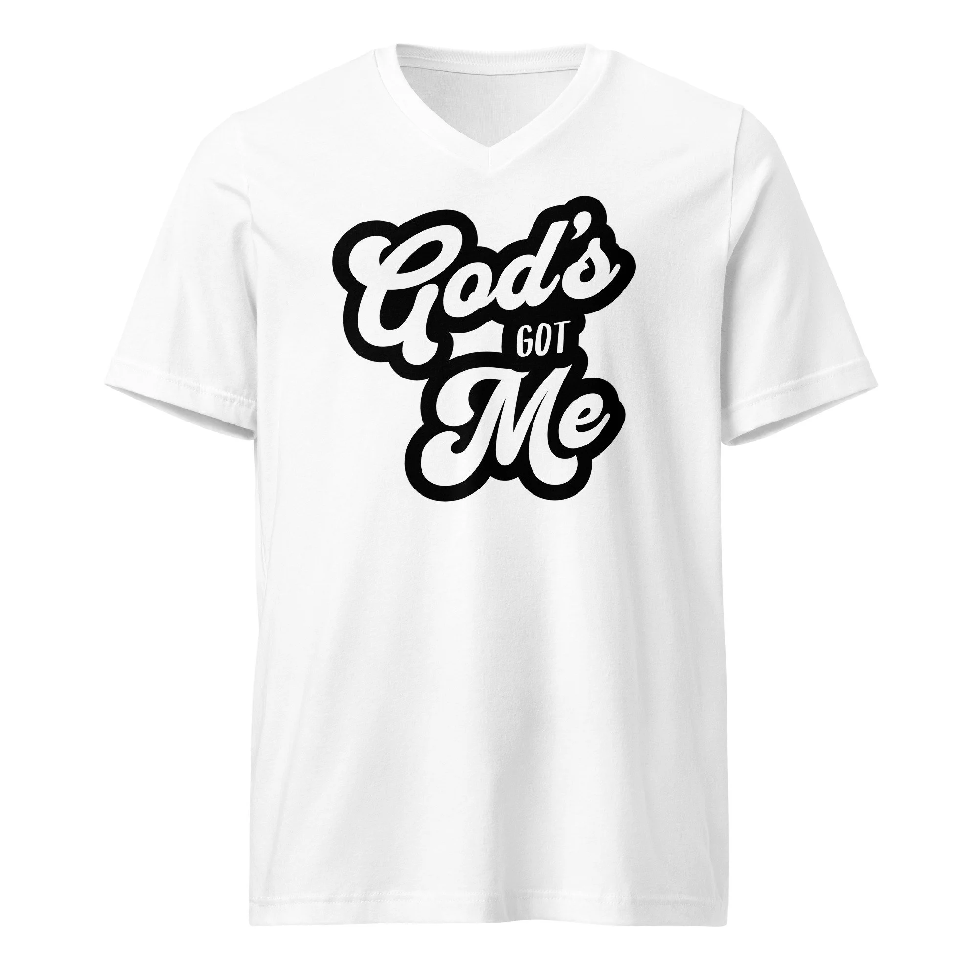 Unisex V-neck T-shirt | Bella + Canvas | God's Got Me