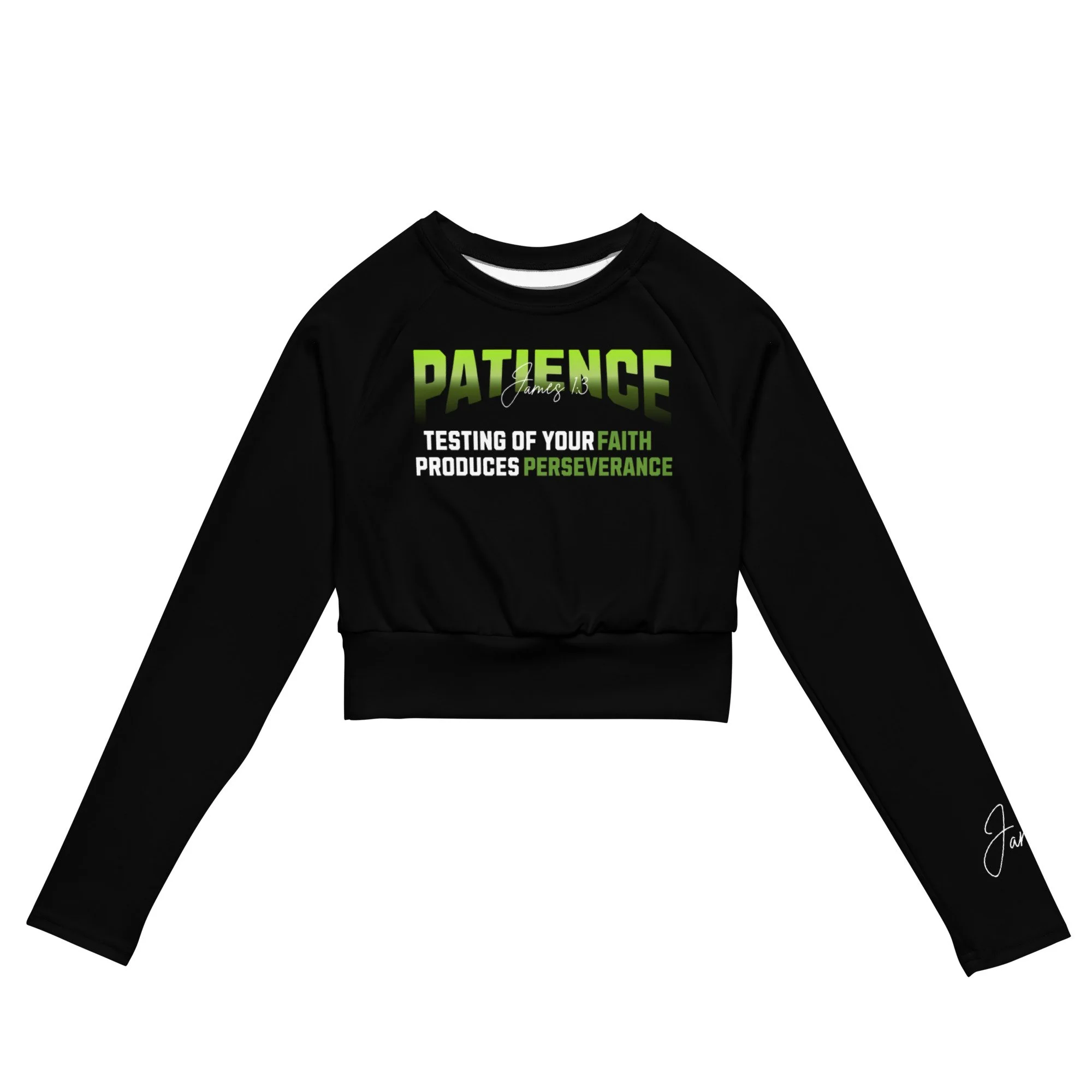 Women's Long-sleeve Crop Top | Patience