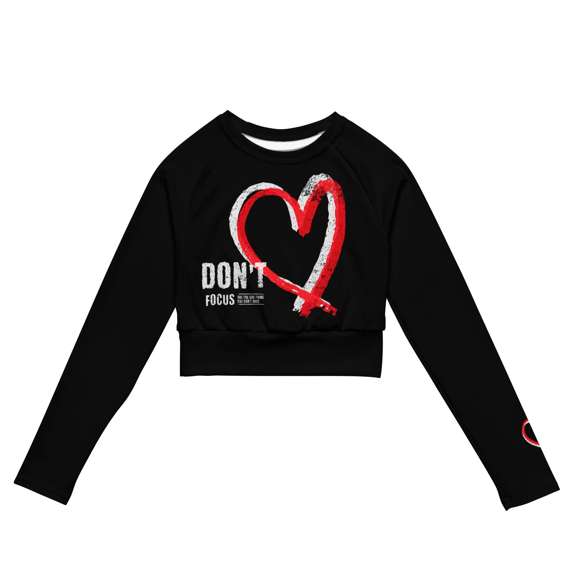 Women's Long-sleeve Crop Top | The One Thing (Hearts)