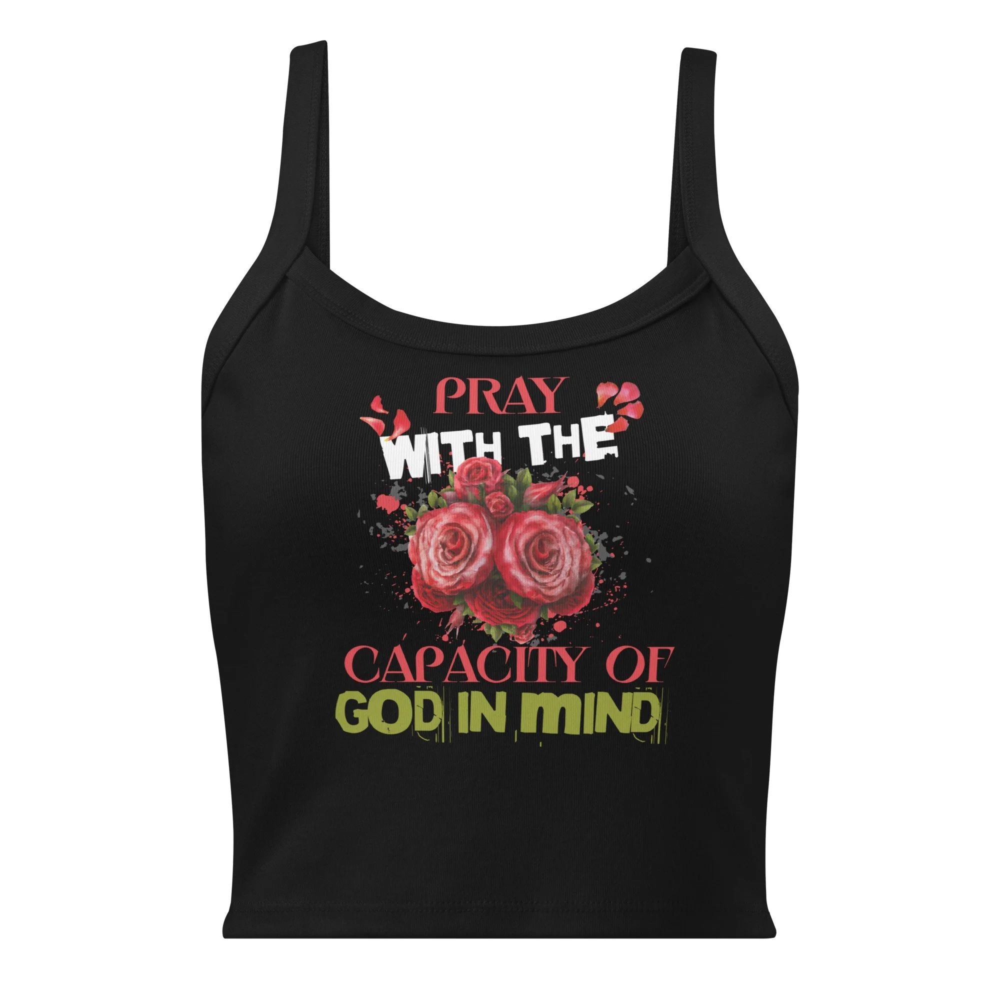Women's Micro-rib Tank Top | Bella + Canvas | Capacity of God (Roses)