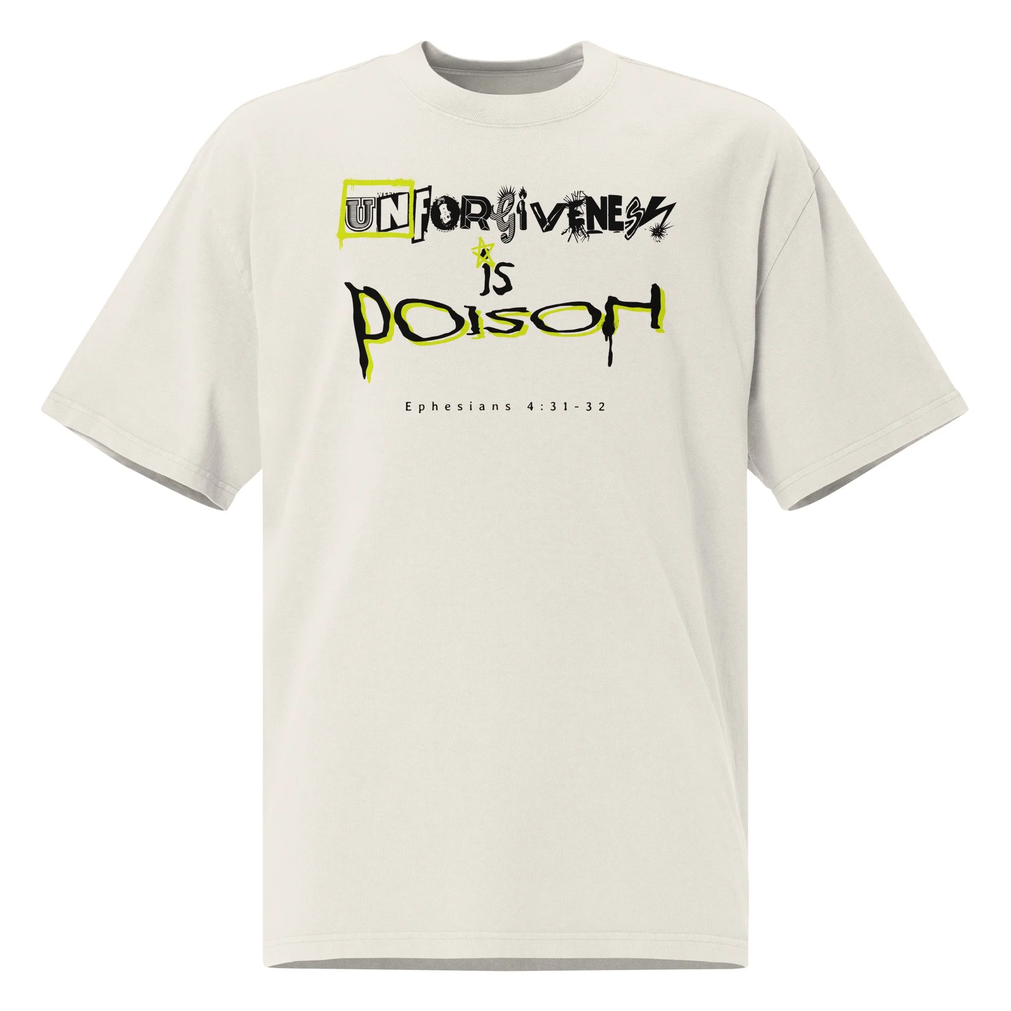 Oversized Faded T-shirt | AS Colour | Unforgiveness (Faded Bone)