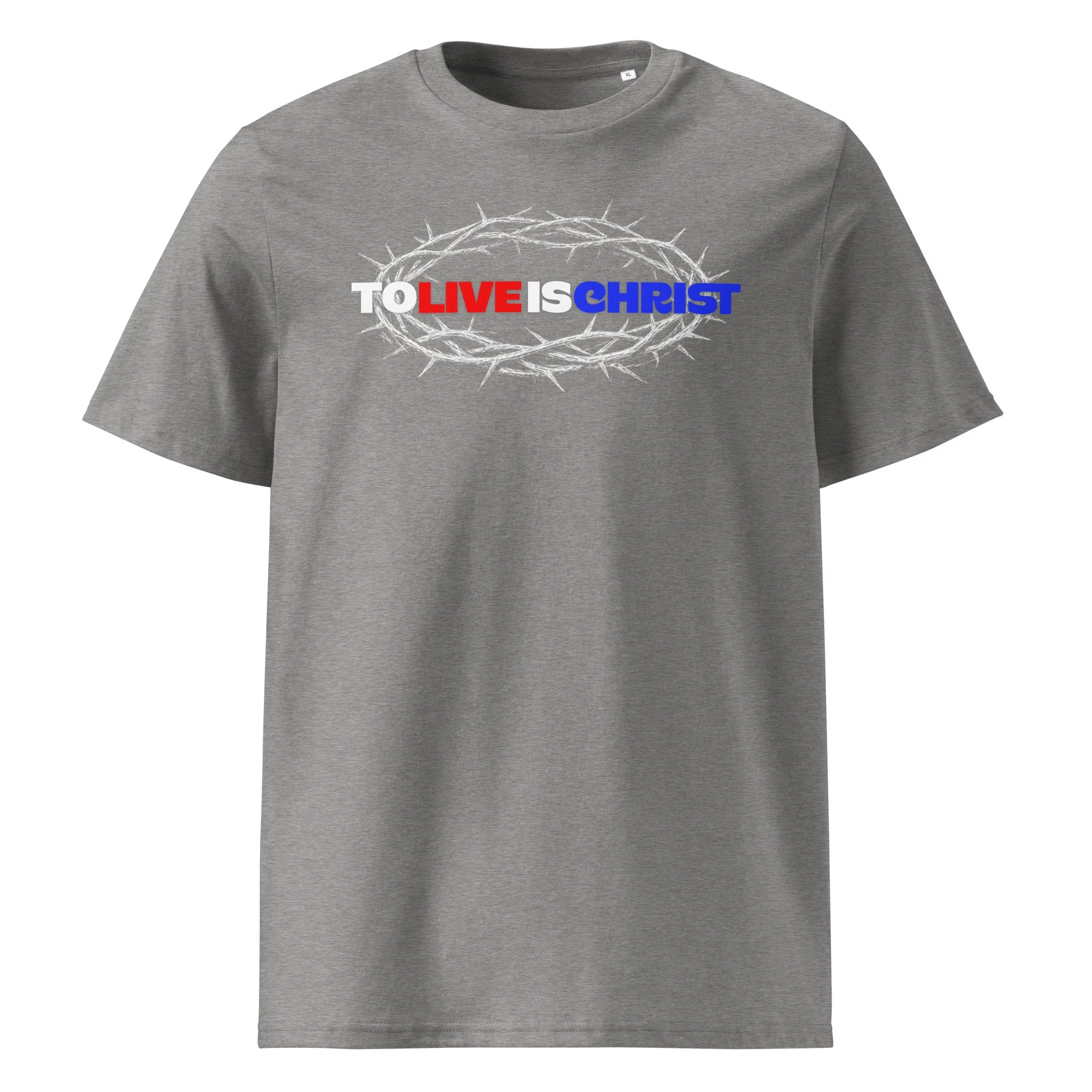 Unisex Organic Ribbed Neck T-shirt | Stanley/Stella | To Live Is Christ