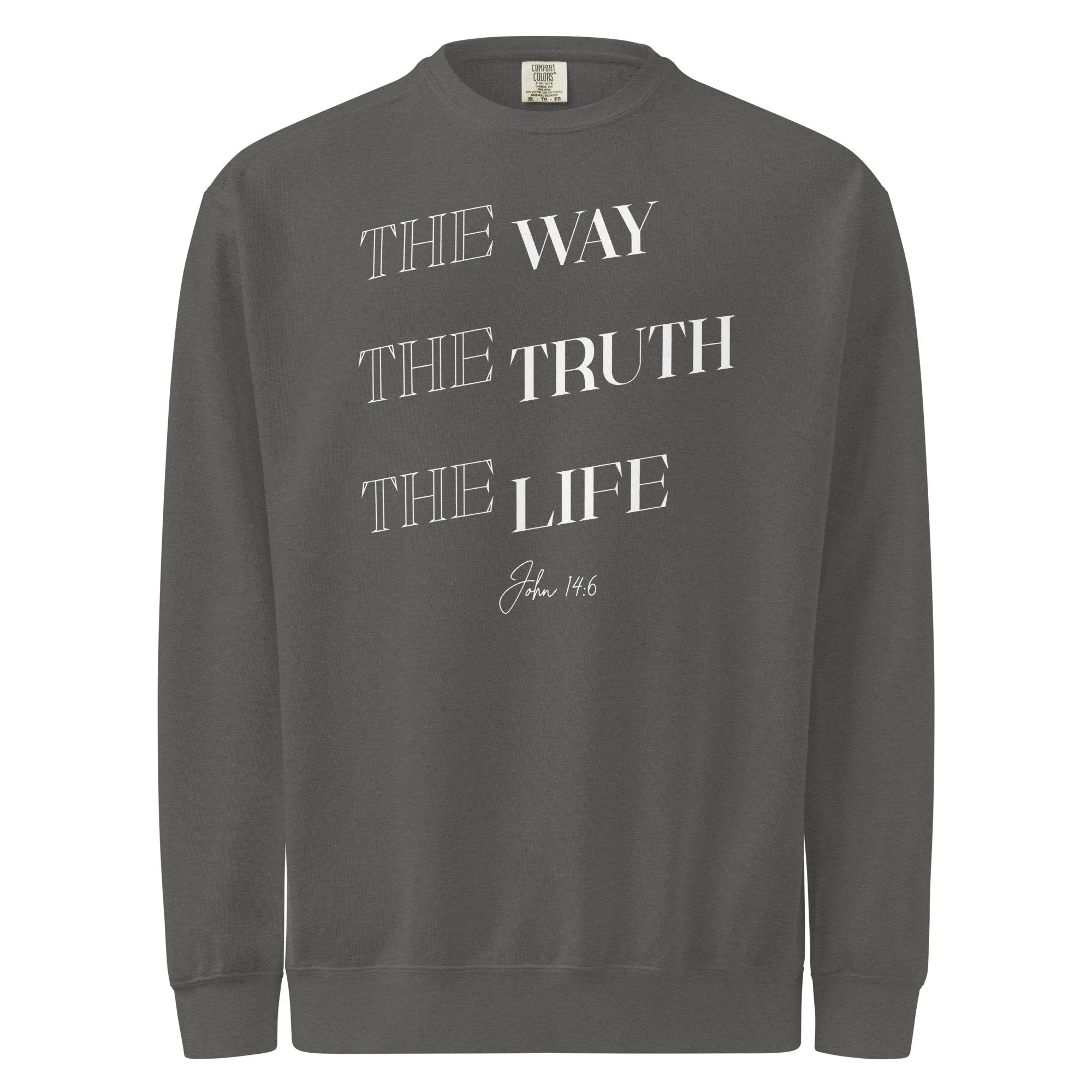 Unisex Vintage Washed Sweatshirt | Comfort Colors | The Way, Truth, & Life