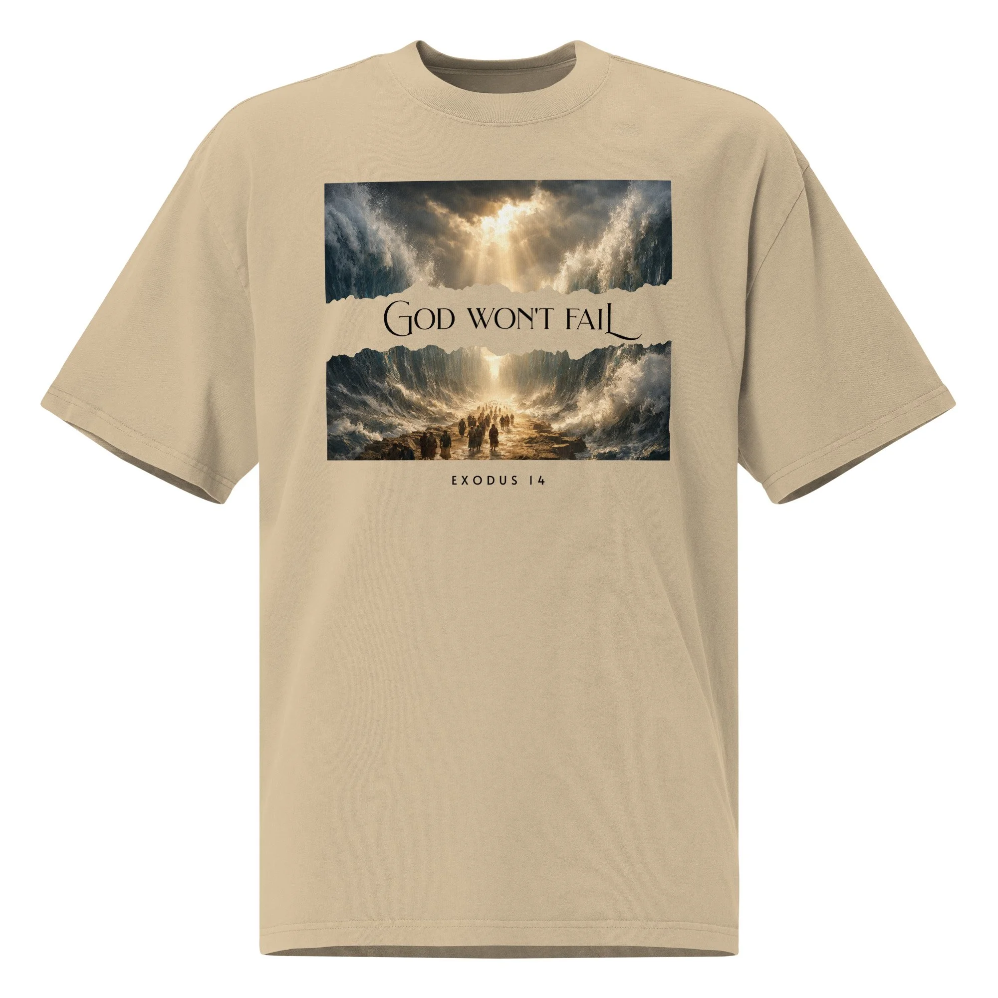 Oversized Faded T-shirt | AS Colour | God Won't Fail
