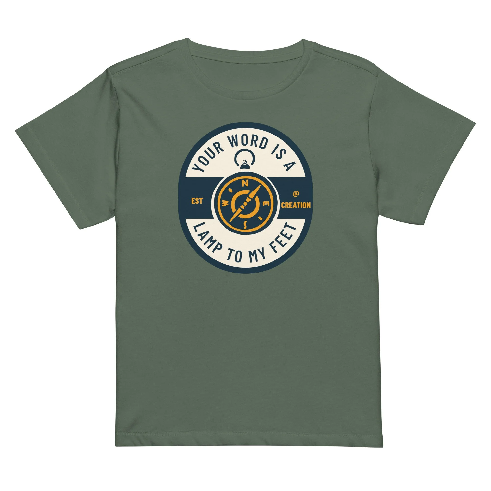 Women’s High-waisted Lightweight T-shirt | Cotton Heritage | Compass