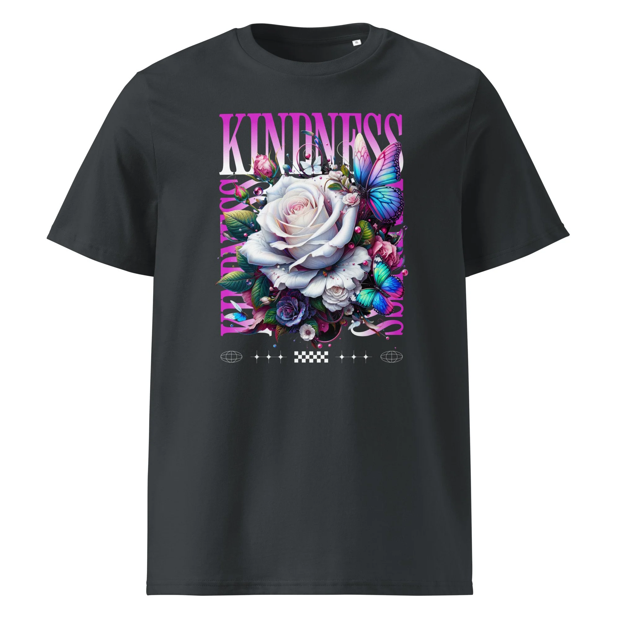 Unisex Organic Ribbed Neck T-shirt | Stanley/Stella | Kindness (Rose)