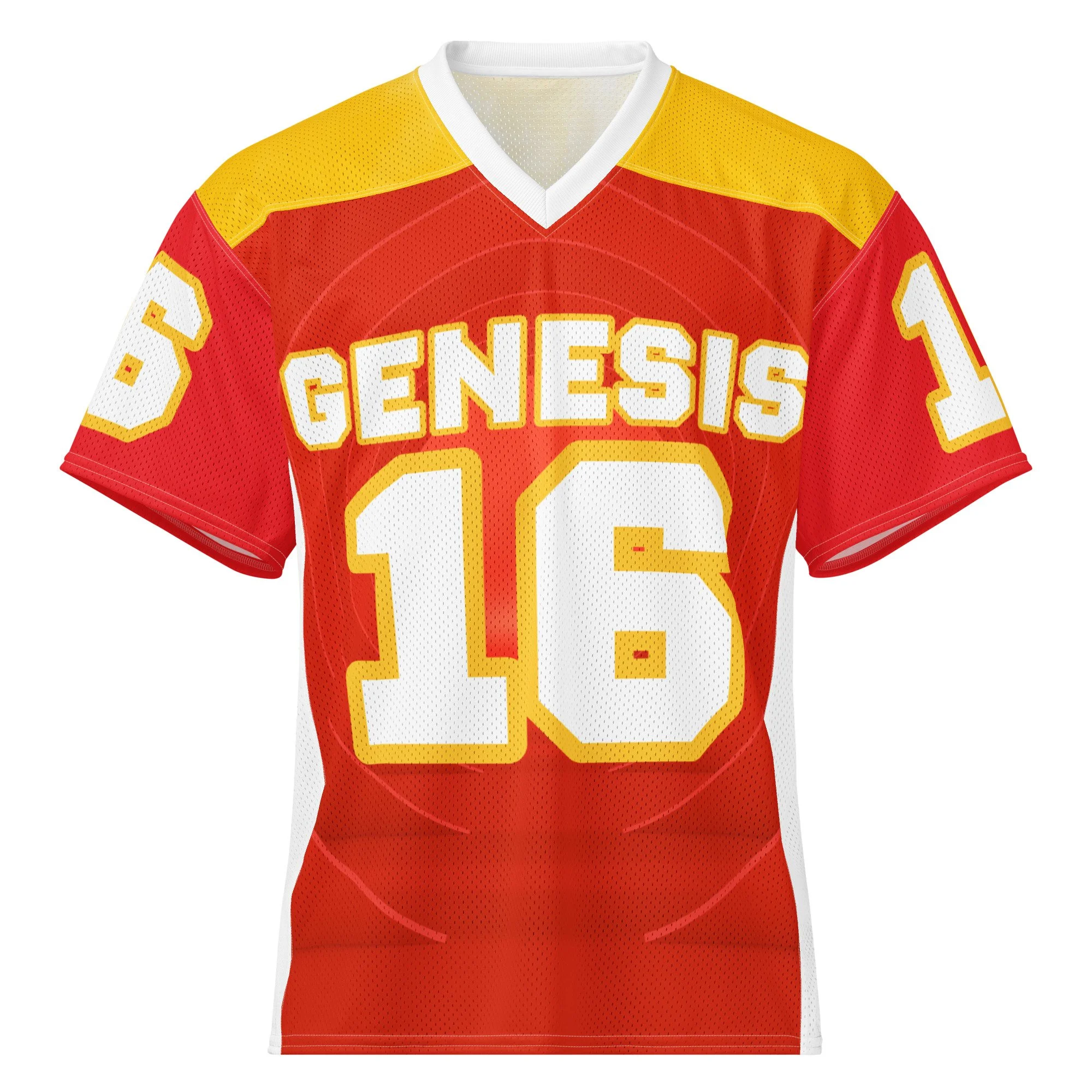 American Football Jersey | Red, White & Gold | Genesis 16