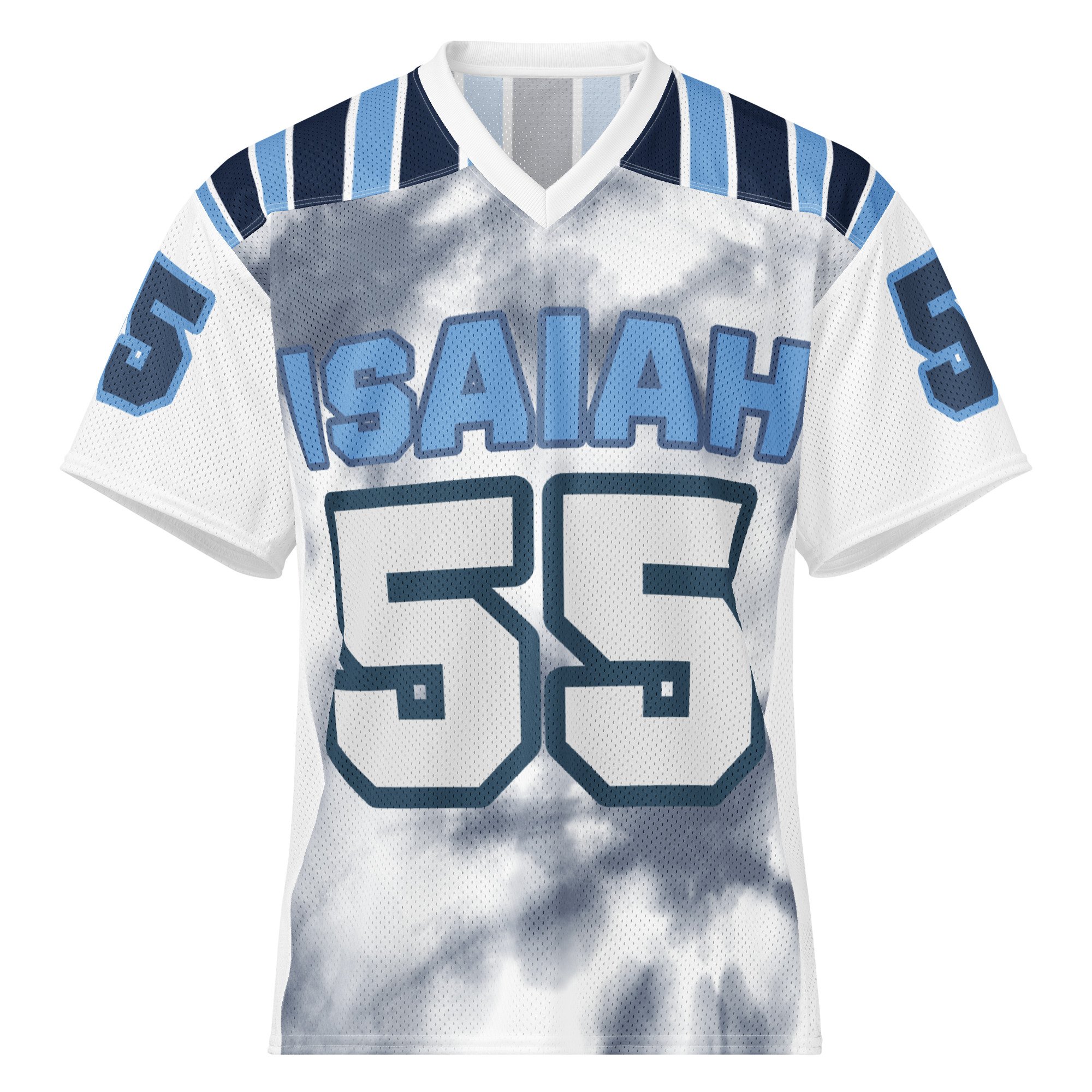 American Football Jersey | Blue & White | Isaiah 55