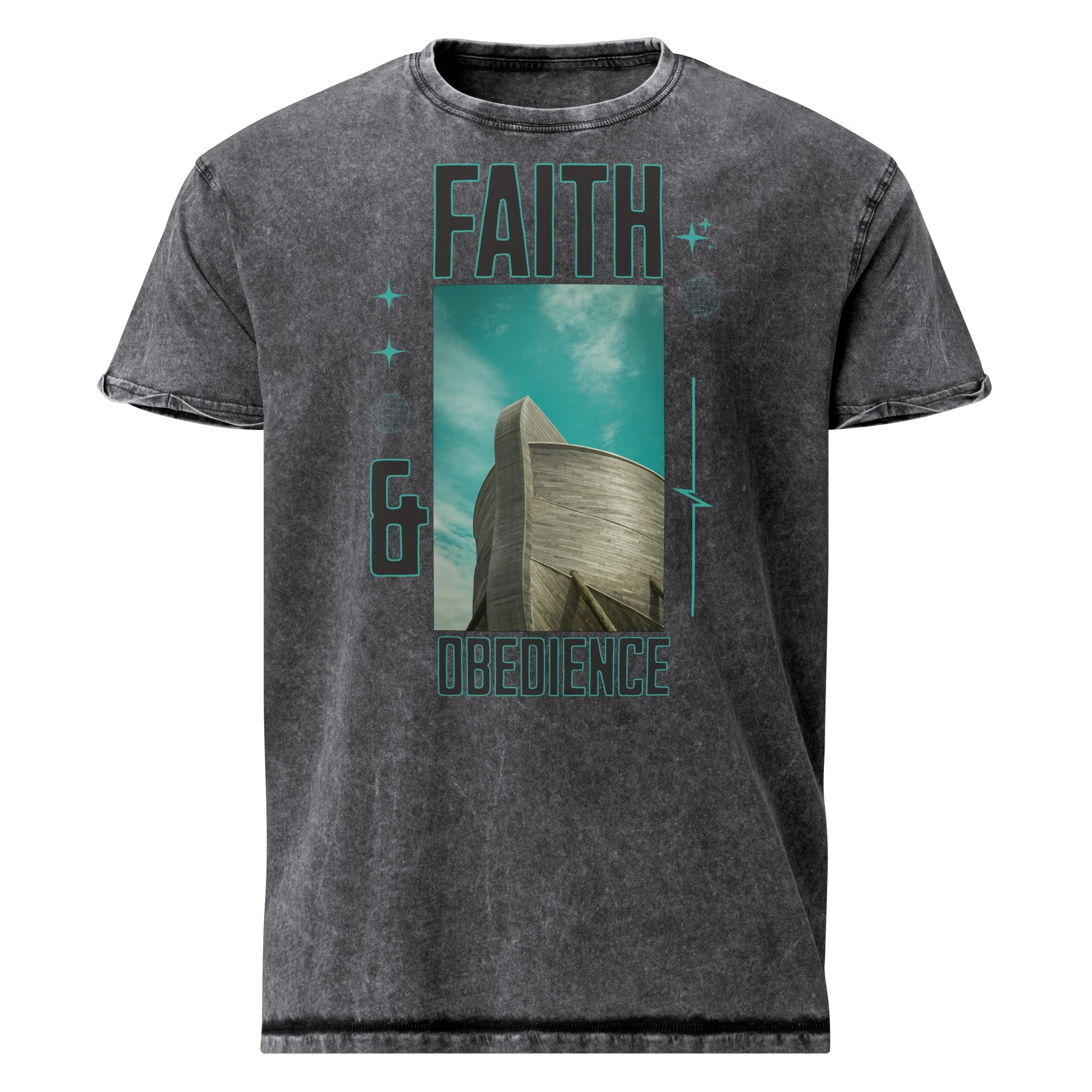 Denim T-Shirt | Husky | Faith & Obedience