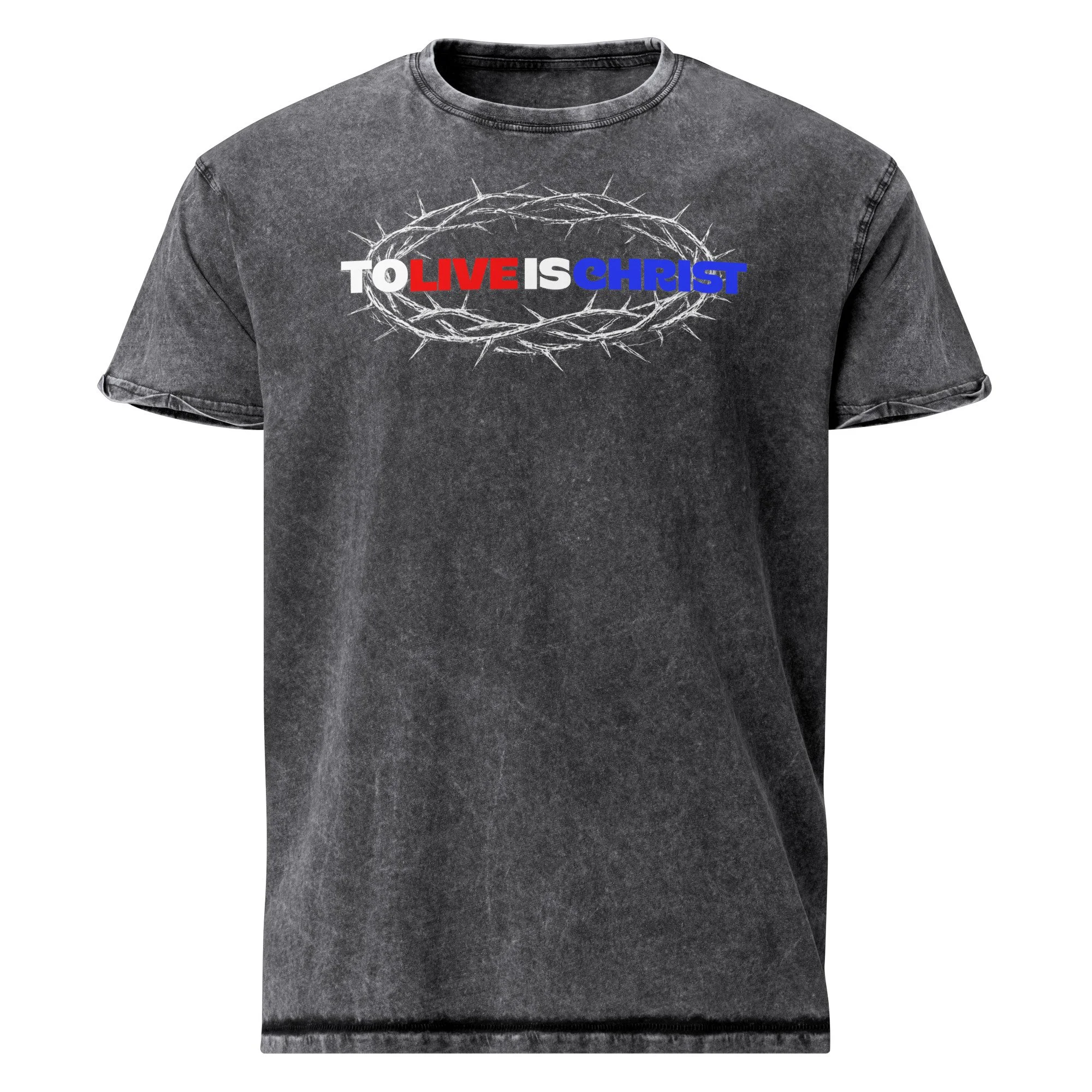 Denim T-Shirt | Husky | To Live Is Christ
