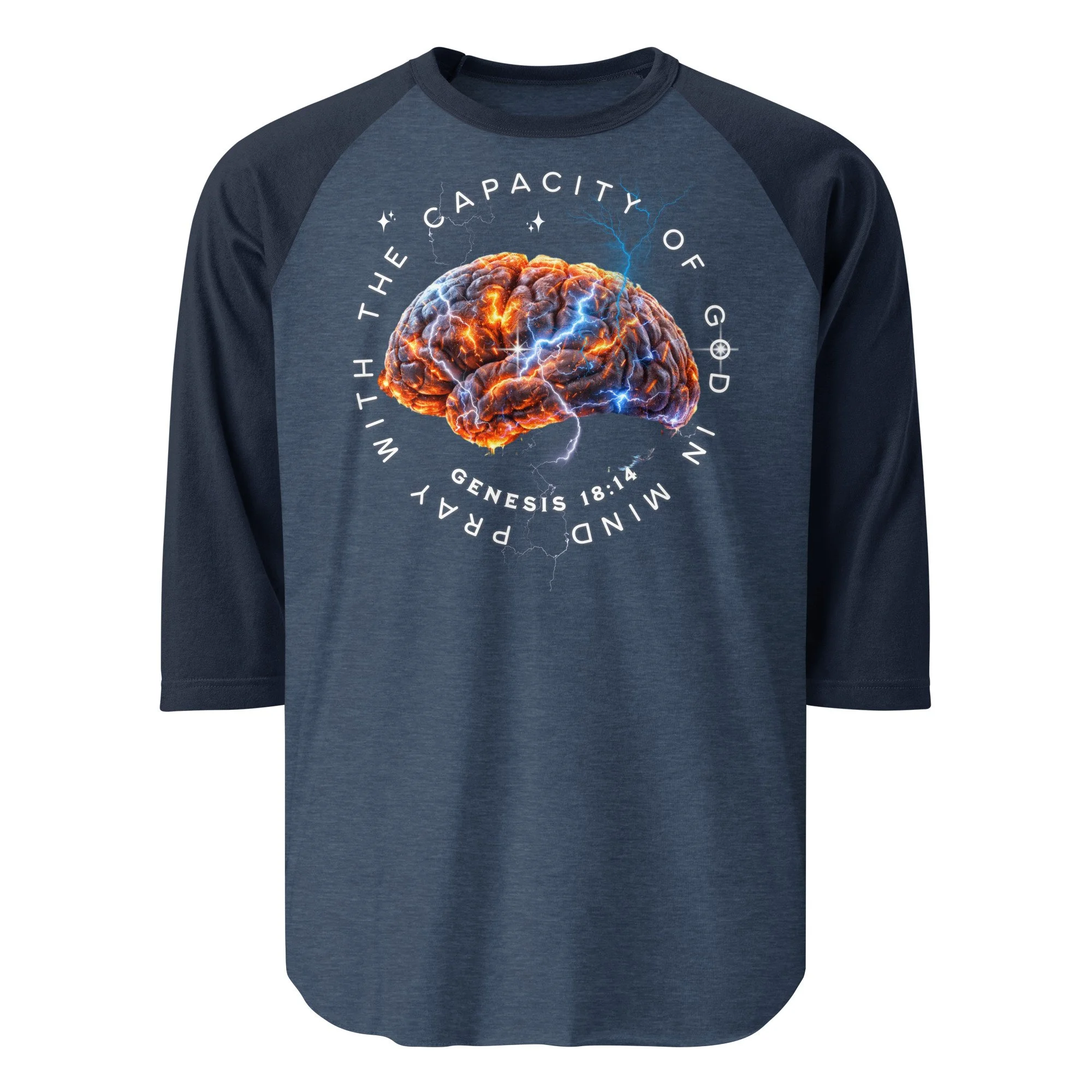 Unisex 3/4 Sleeve Raglan Jersey | Tultex | Capacity of God (Brain)