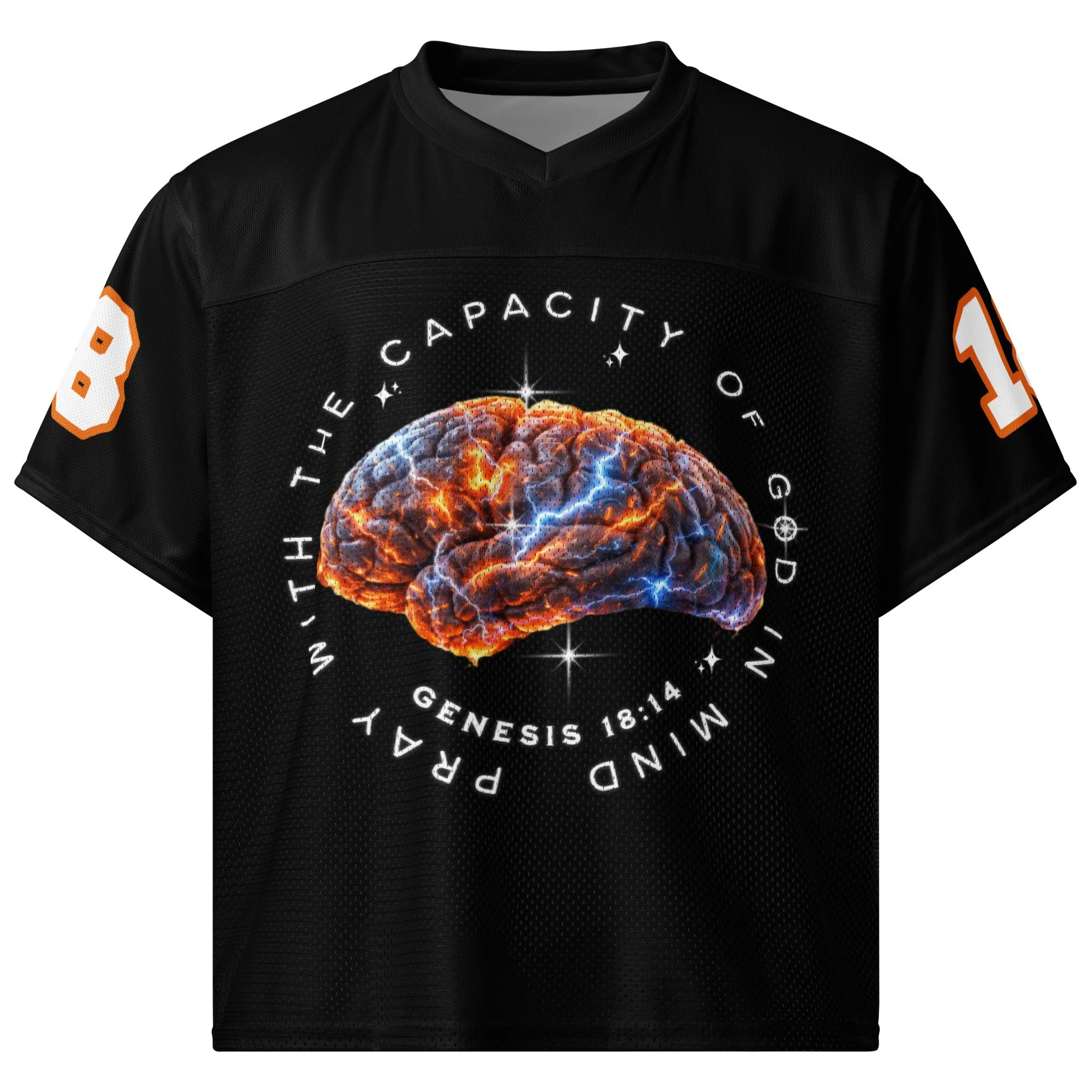 Boxy Football Jersey | Capacity of God (Brain)