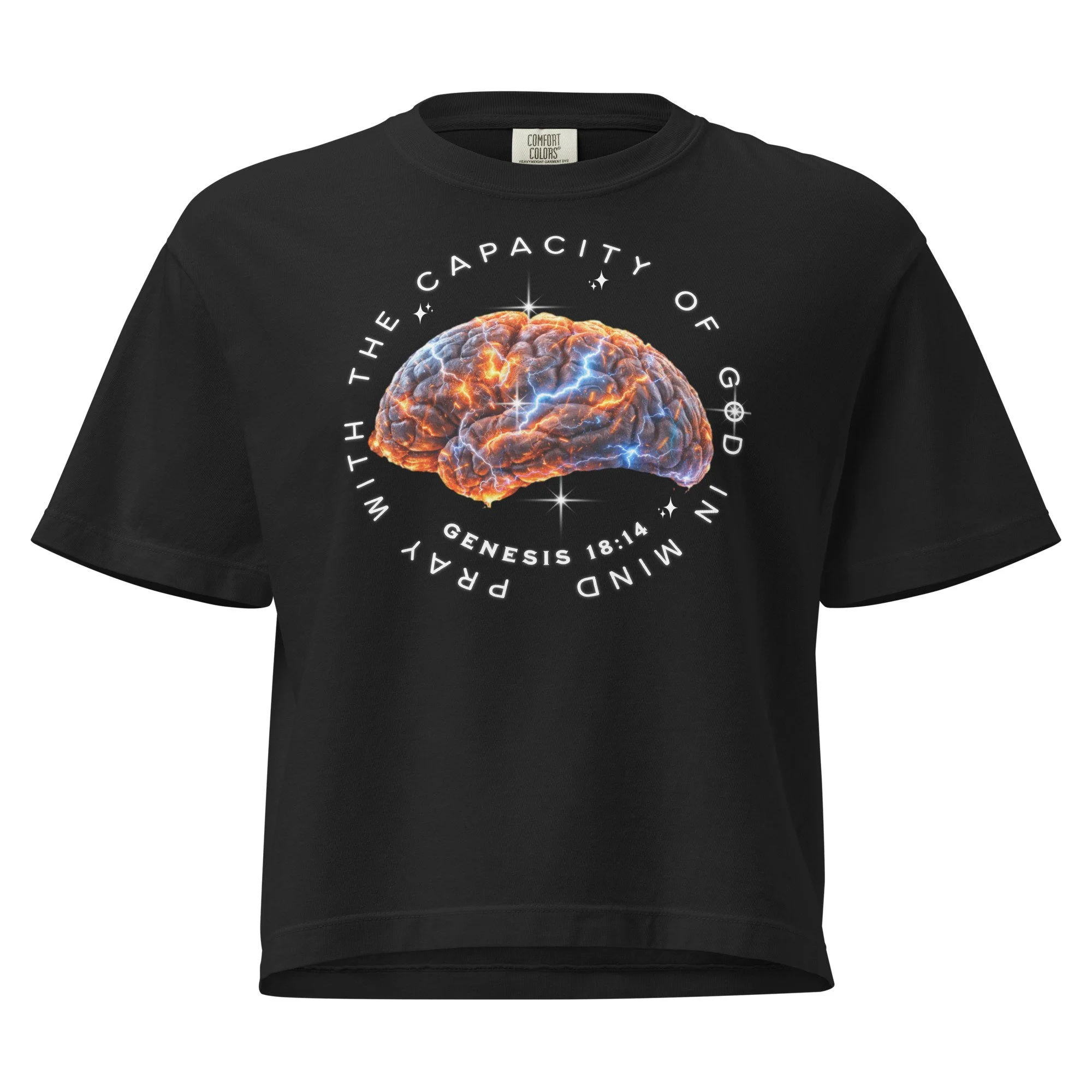 Women's Heavyweight Boxy T-shirt | Comfort Colors | Capacity of God (Brain)