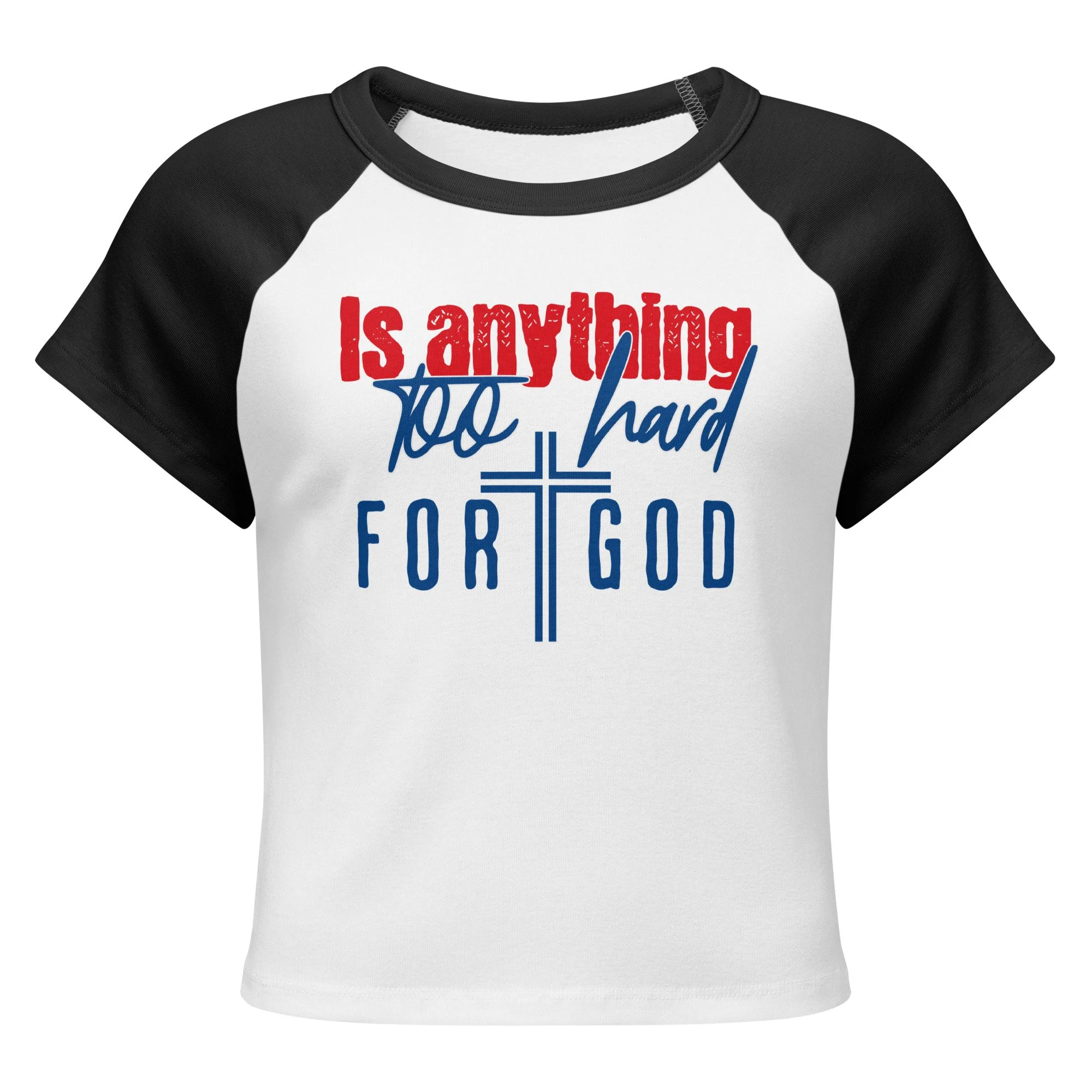Women’s Micro Rib Raglan Baby Tee | Too Hard