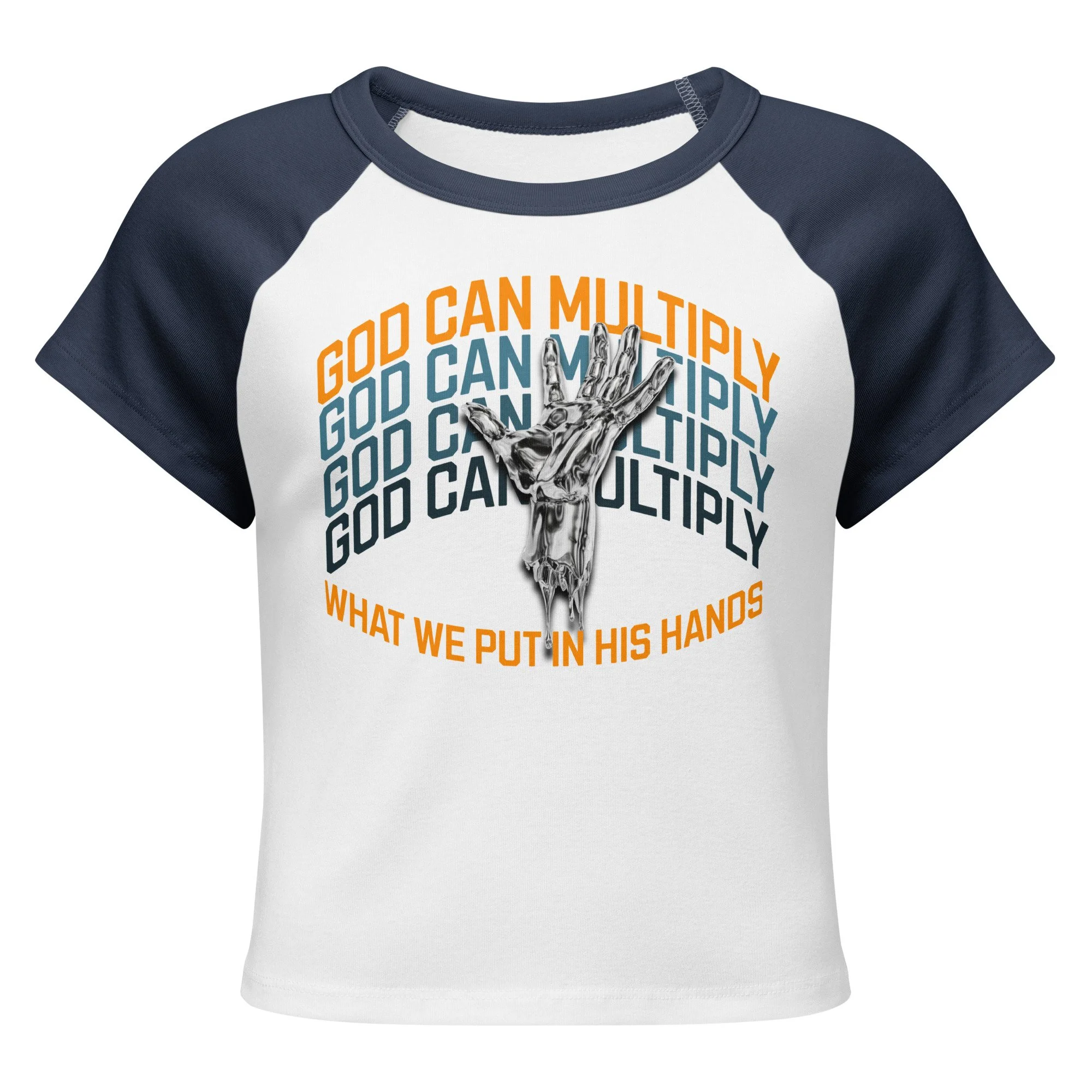 Women’s Micro Rib Raglan Baby Tee | God Can Multiply