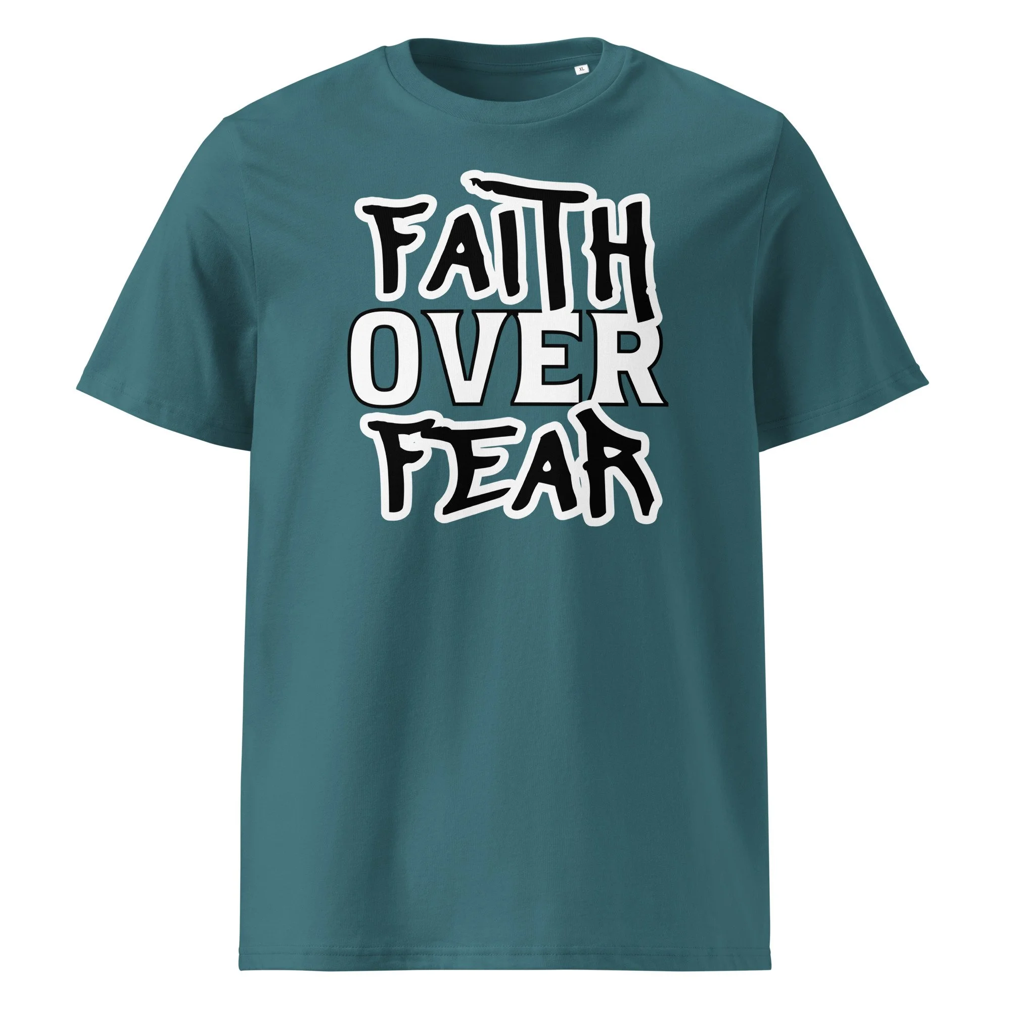 Unisex Organic Ribbed Neck T-shirt | Stanley/Stella | Faith Over Fear