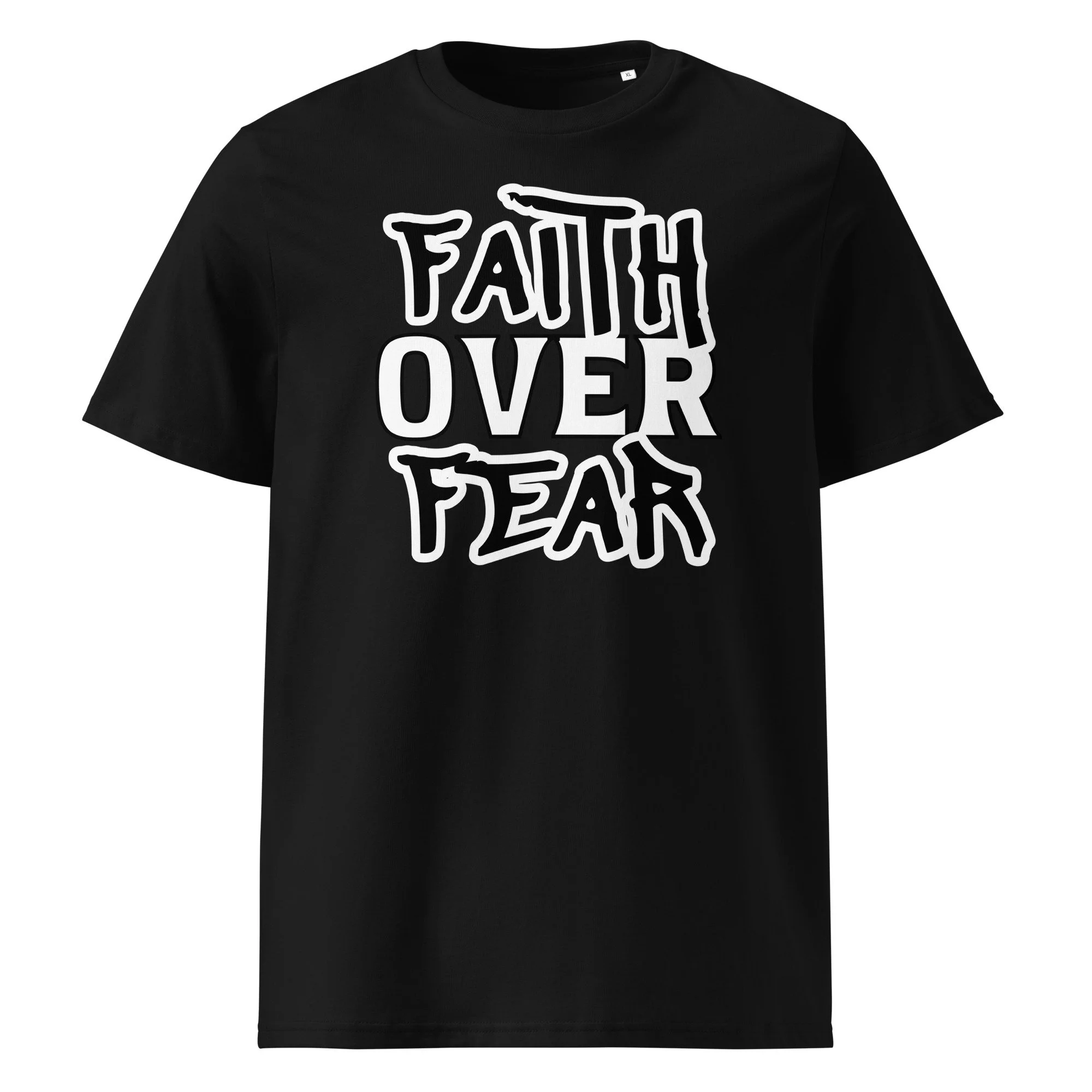 Unisex Organic Ribbed Neck T-shirt | Stanley/Stella | Faith Over Fear