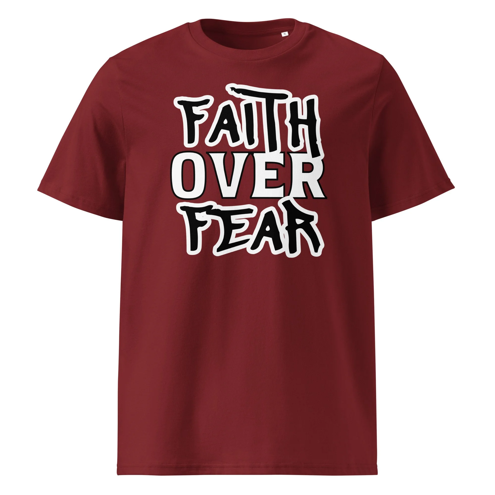 Unisex Organic Ribbed Neck T-shirt | Stanley/Stella | Faith Over Fear