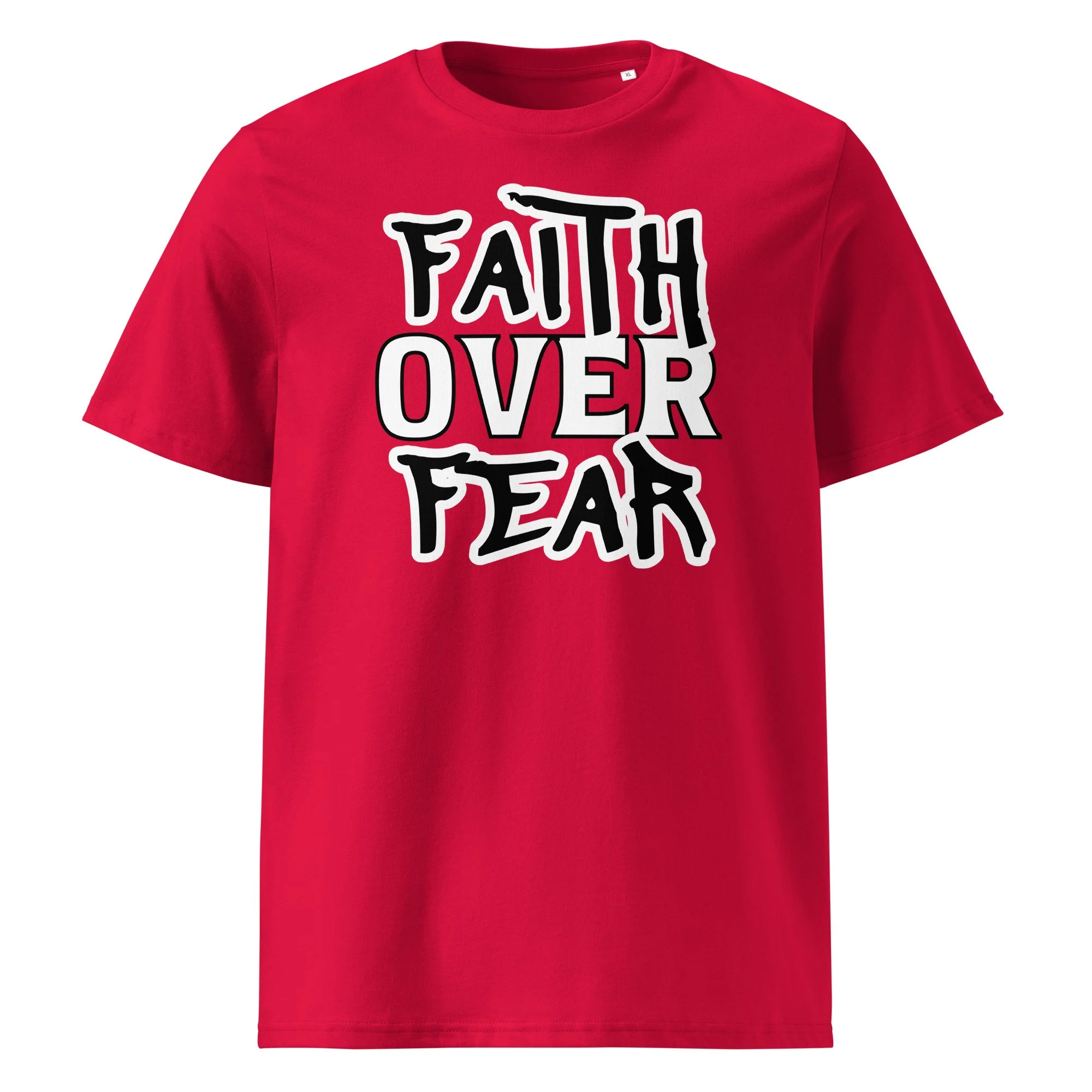 Unisex Organic Ribbed Neck T-shirt | Stanley/Stella | Faith Over Fear