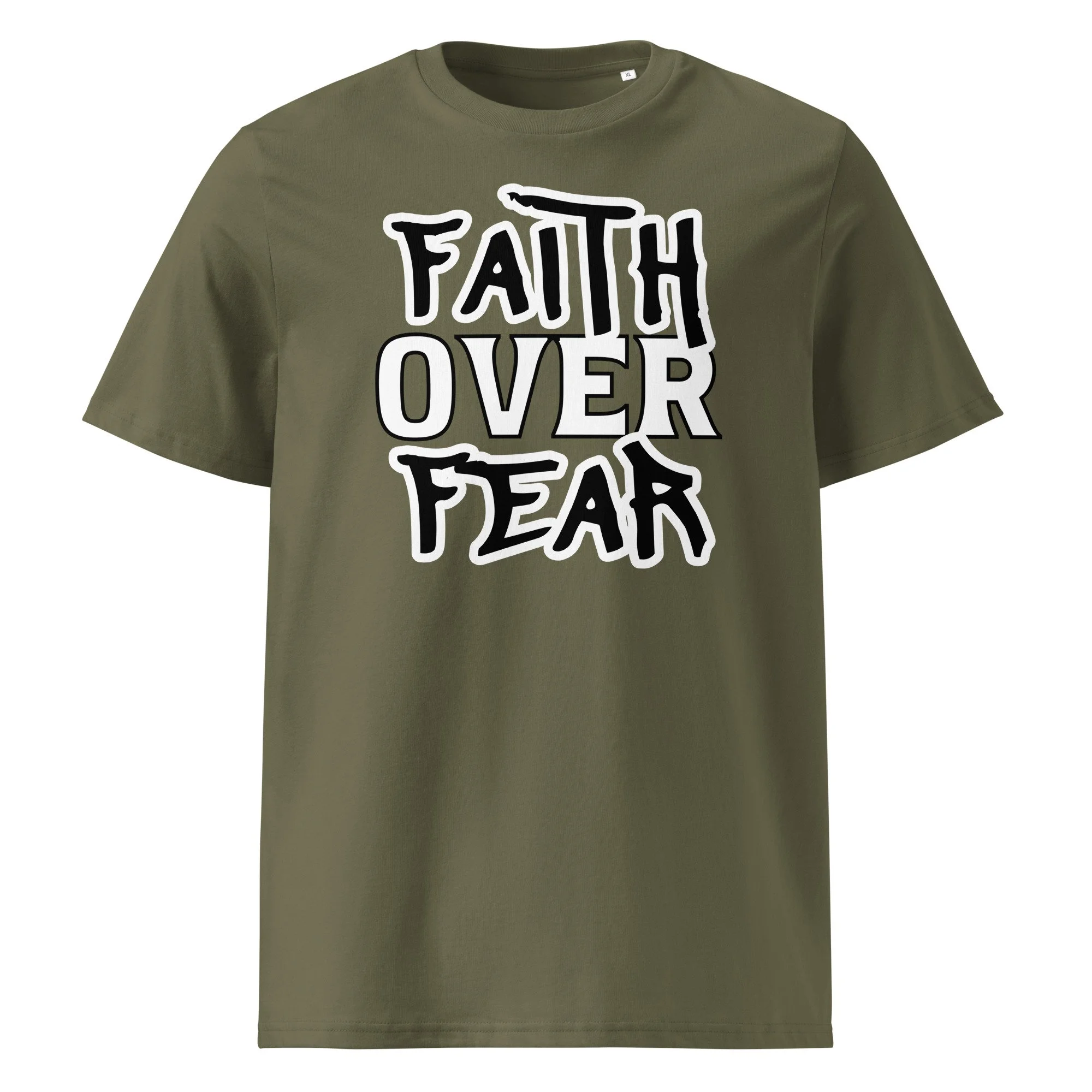 Unisex Organic Ribbed Neck T-shirt | Stanley/Stella | Faith Over Fear