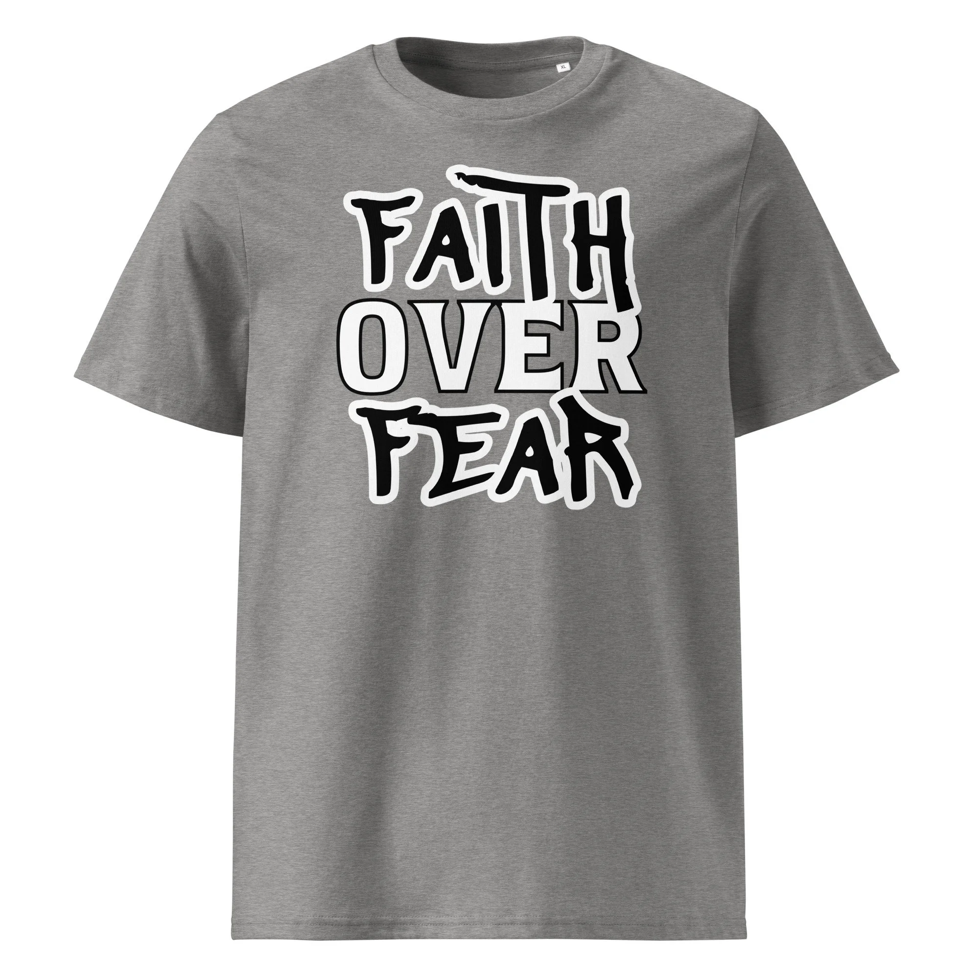 Unisex Organic Ribbed Neck T-shirt | Stanley/Stella | Faith Over Fear