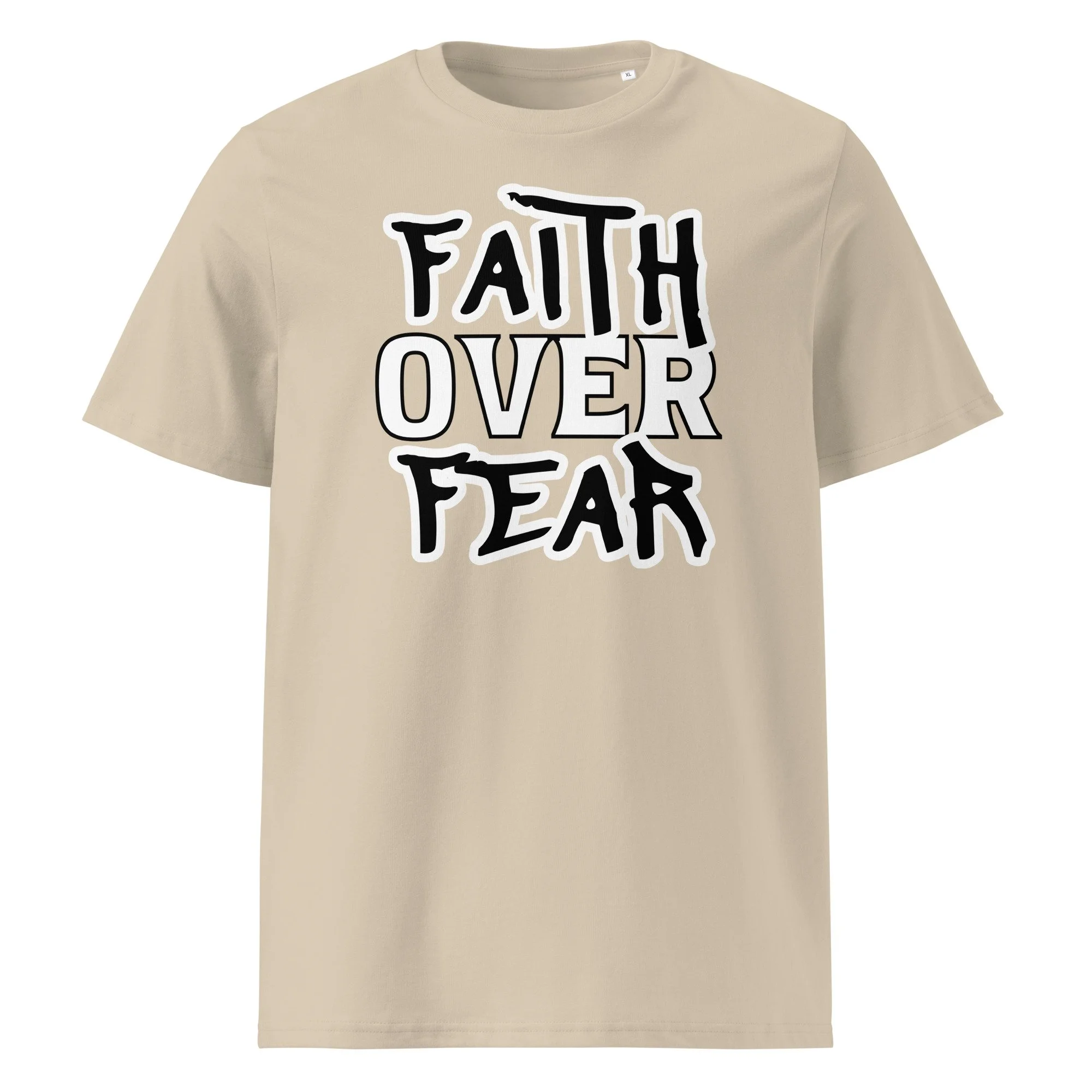 Unisex Organic Ribbed Neck T-shirt | Stanley/Stella | Faith Over Fear
