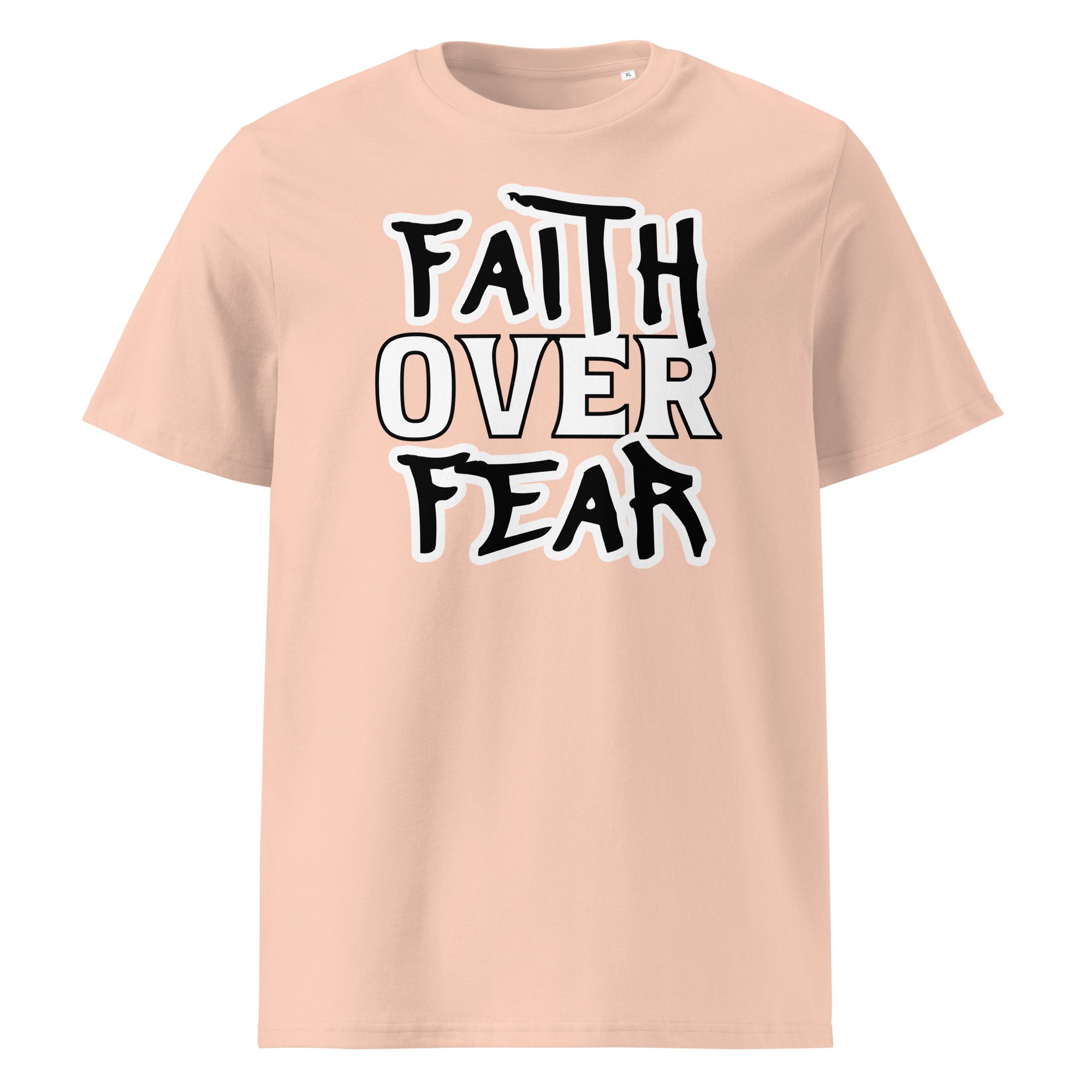 Unisex Organic Ribbed Neck T-shirt | Stanley/Stella | Faith Over Fear