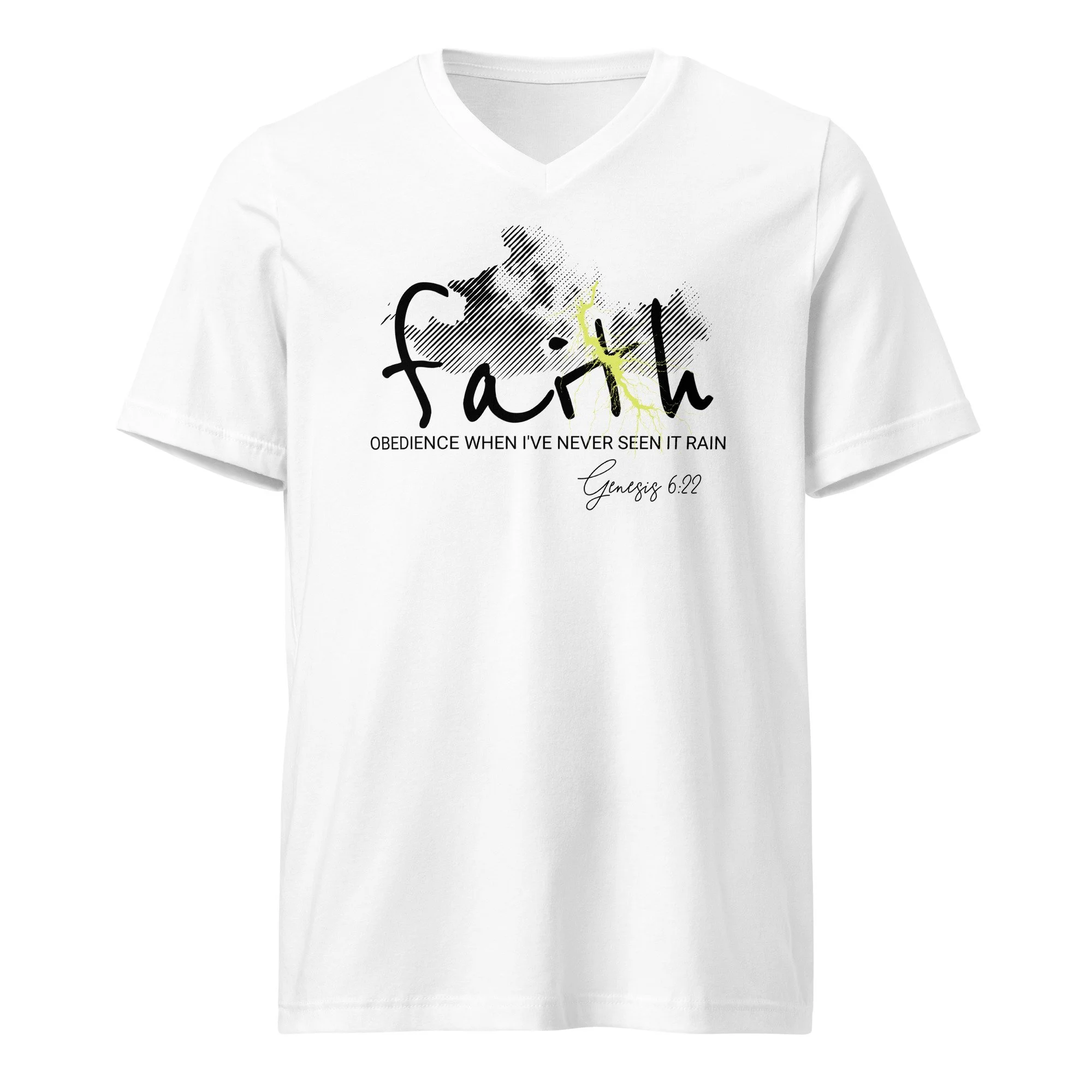 Unisex V-neck T-shirt | Bella + Canvas | Faith/Rain