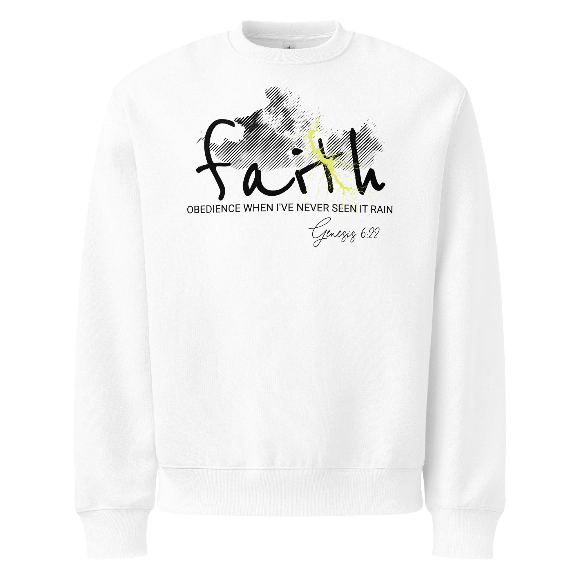Unisex Oversized Heavyweight Sweatshirt | Bella + Canvas | Faith/Rain