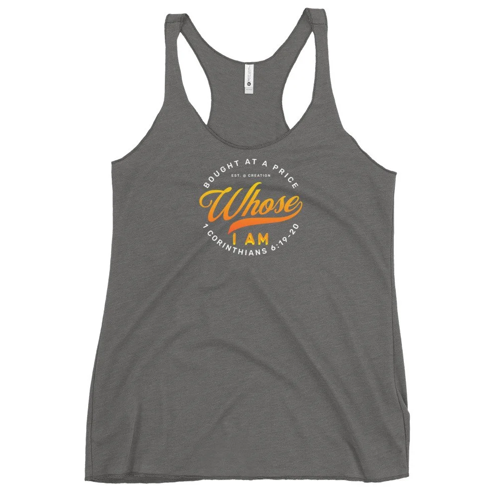 Women's Racerback Tank | Whose I Am (Fire)