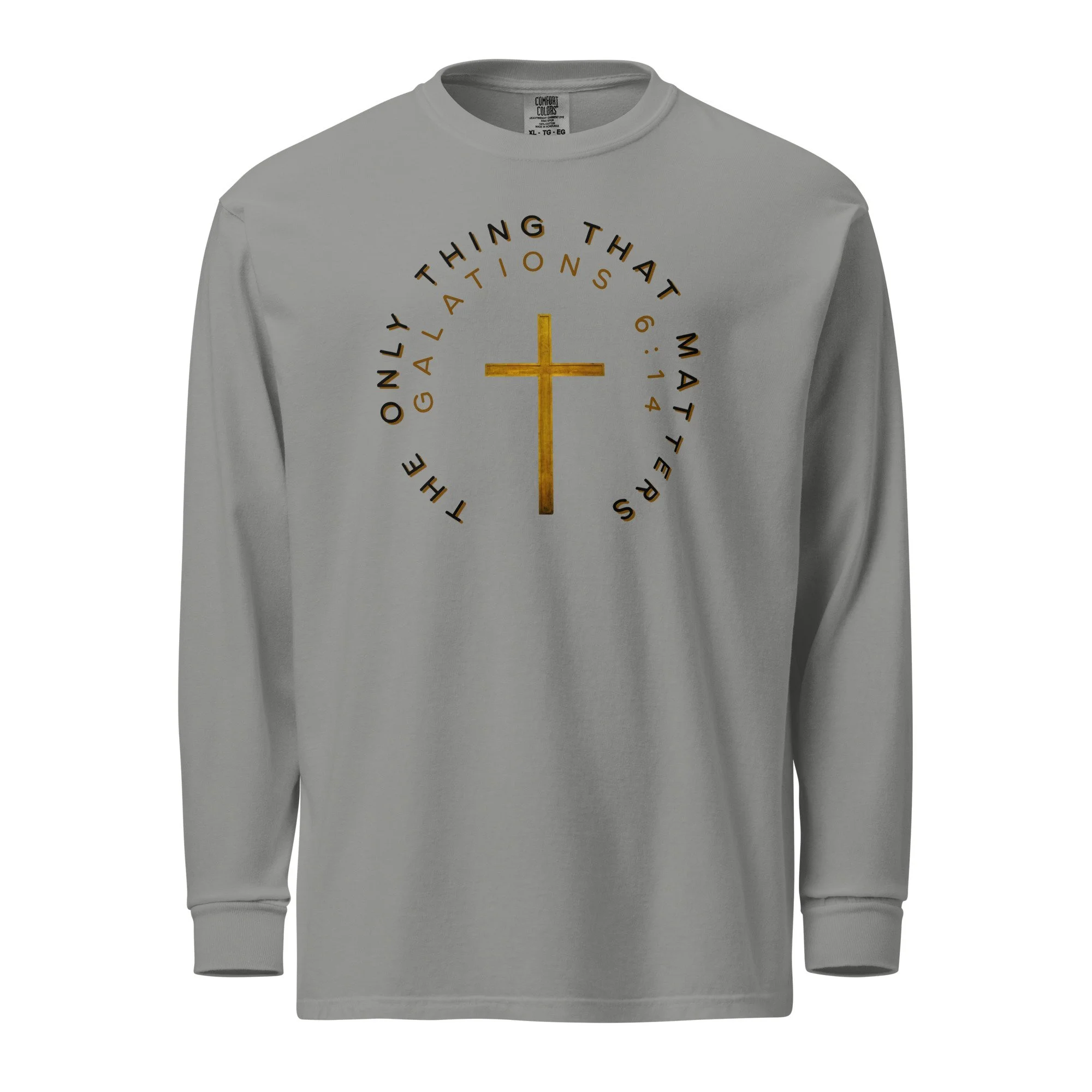 Unisex Heavyweight Long-sleeve Shirt | Comfort Colors | The Cross